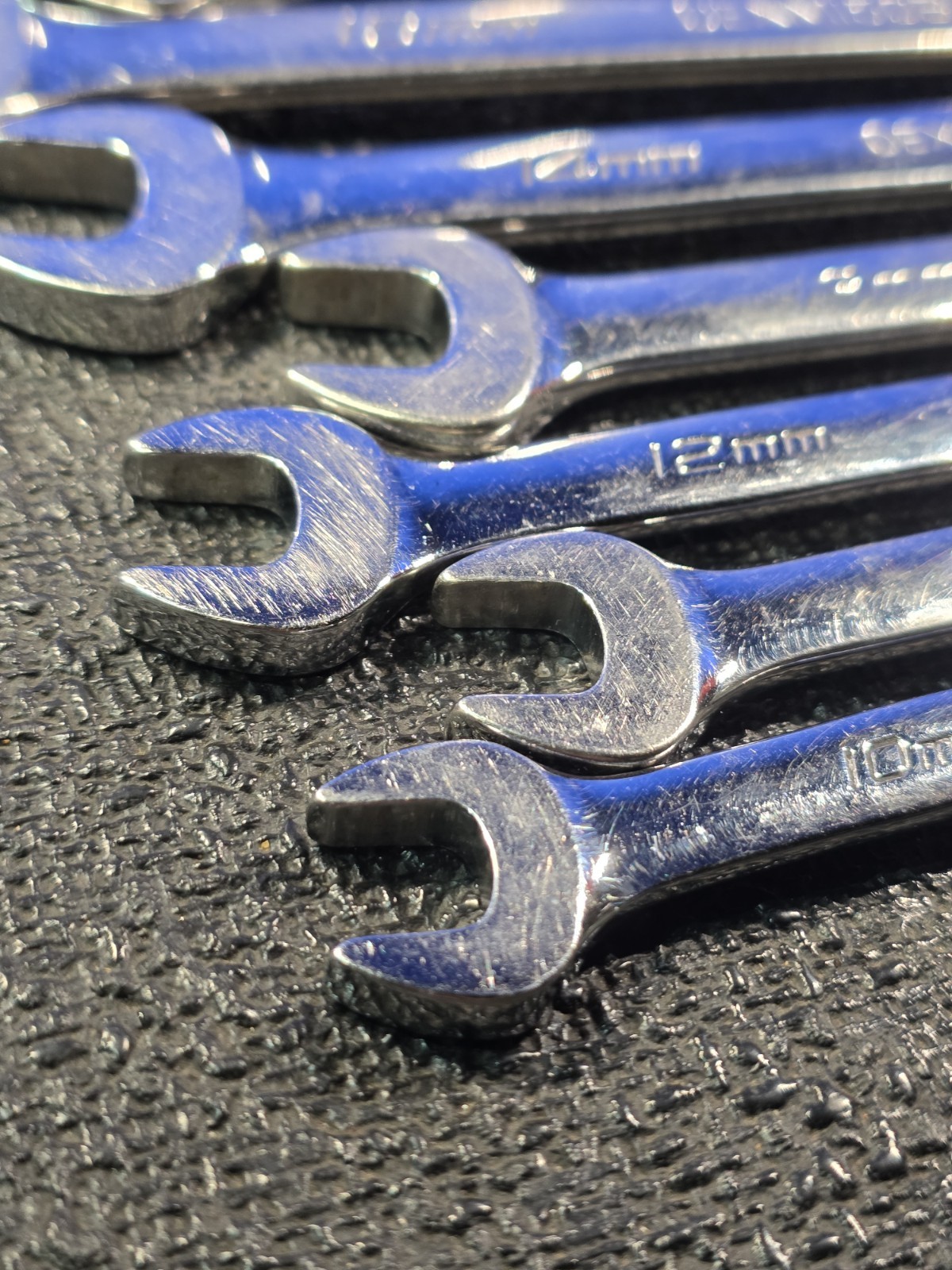 Snap-on OEXM710B 10mm-19mm 10-Piece Flank Drive Chrome Combination Wrench Set