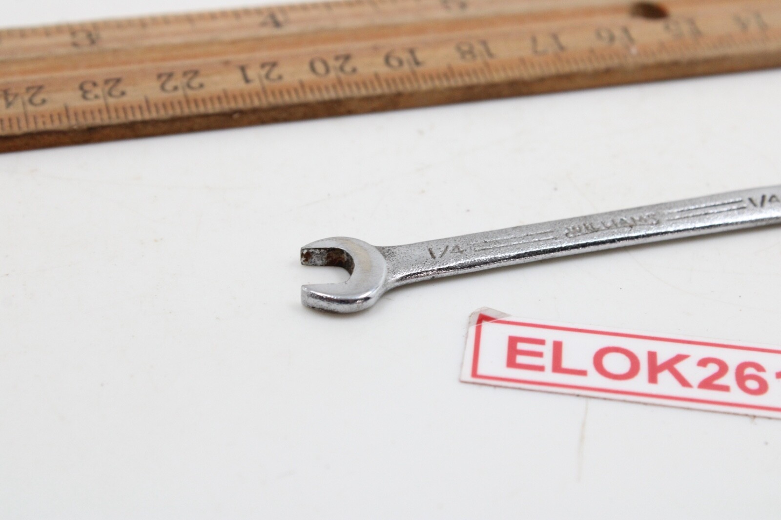 Williams 1116 «Superrench» 1/4″ SAE Angle Head Open End Ignition Wrench USA