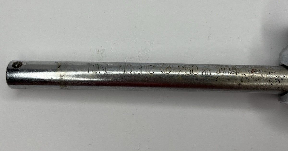 Tone Tools No.310 Sliding T-handle 1/2 drive 250mm Made in Japan