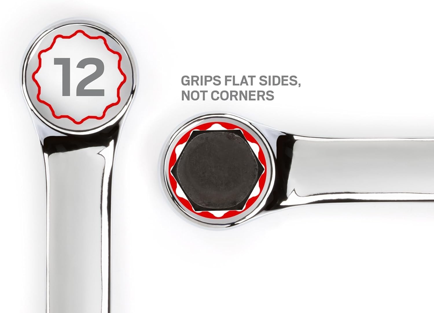 Professional 1/2 Inch Open End Combination Wrench – 12-Point, Chrome Fin.