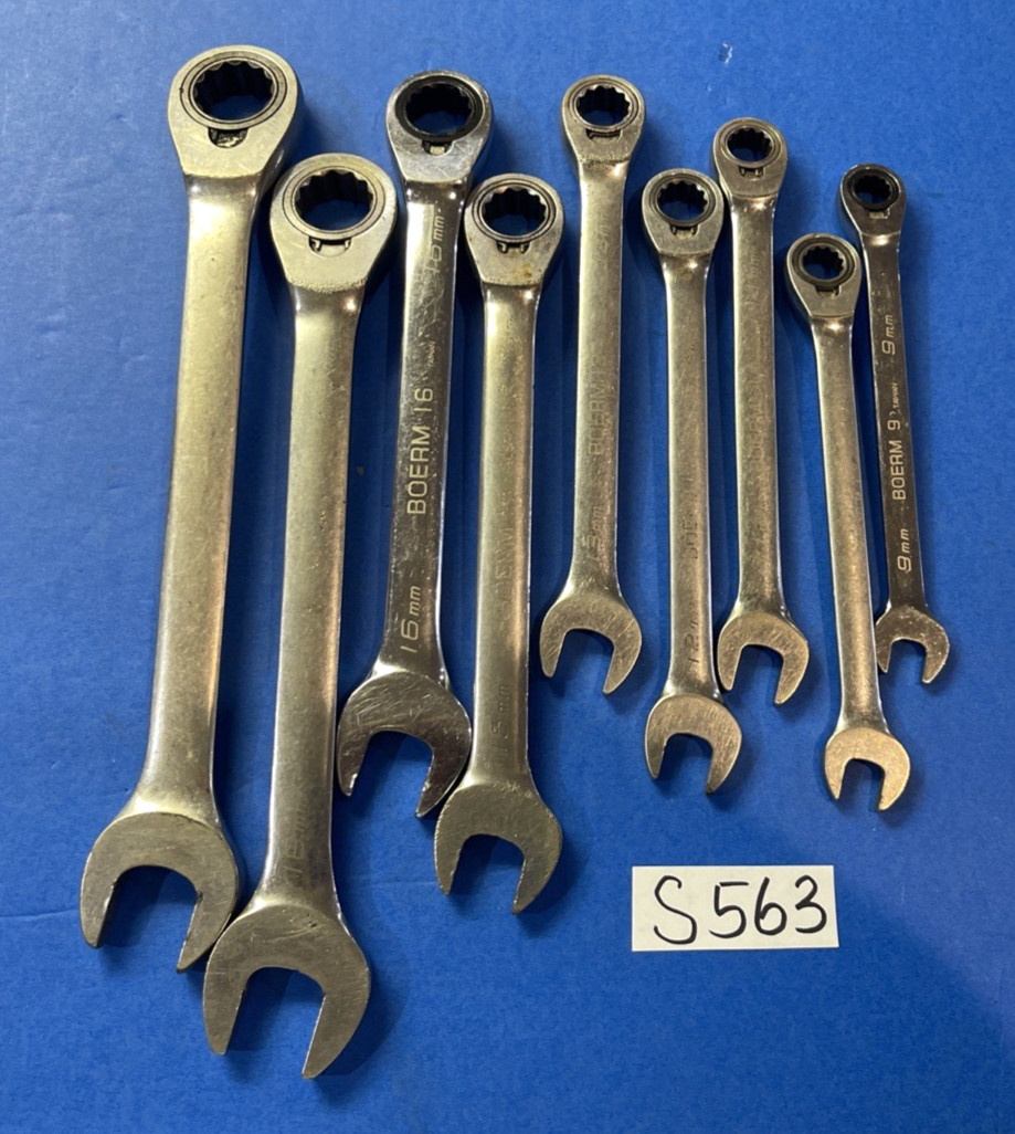 BLUE-POINT TOOLS 9 PIECE METRIC RATCHETING REVERSABLE WRENCHES 9MM – 19MM