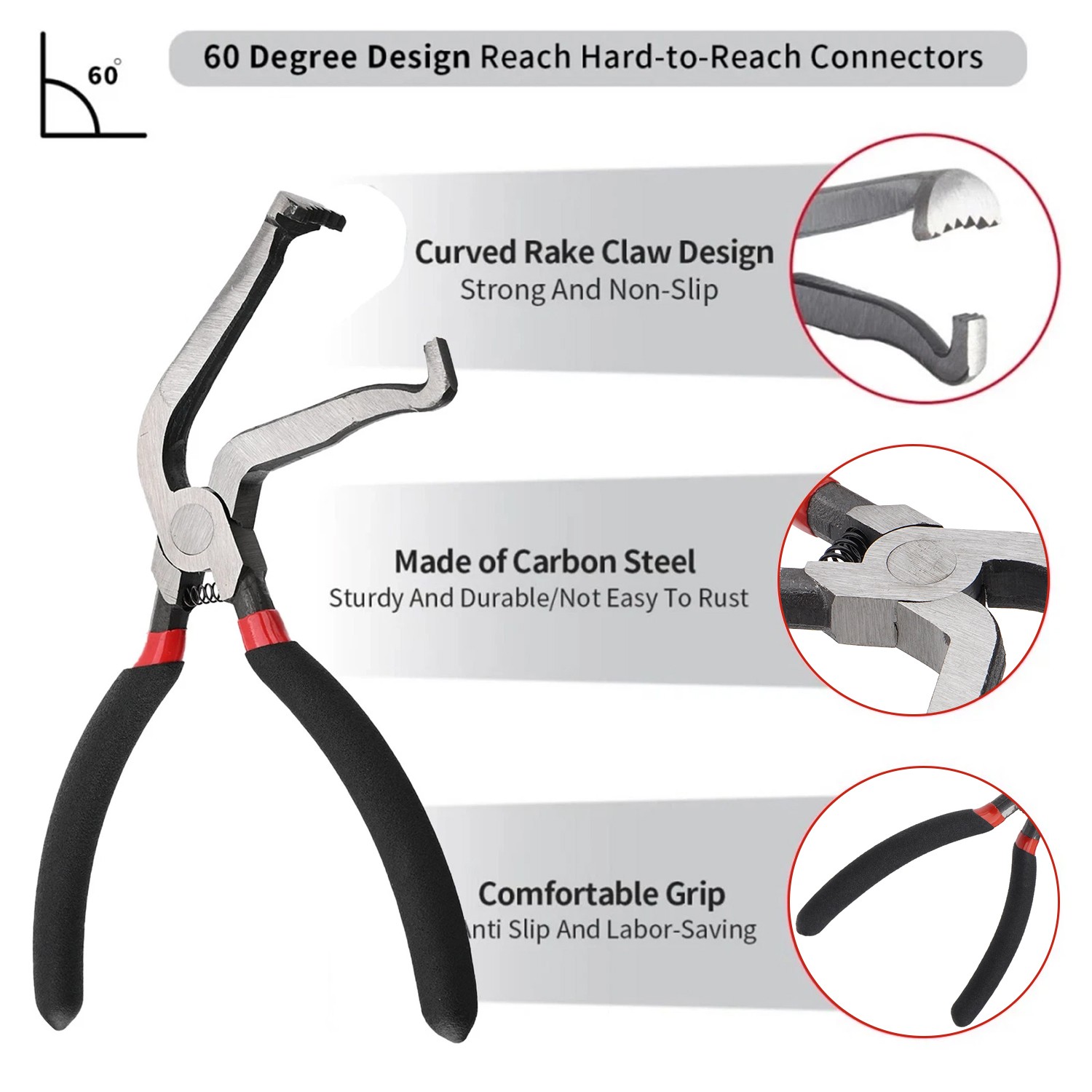 3pcs Disconnect Pliers Connector Separator 60 Degree for Electrical Wiring