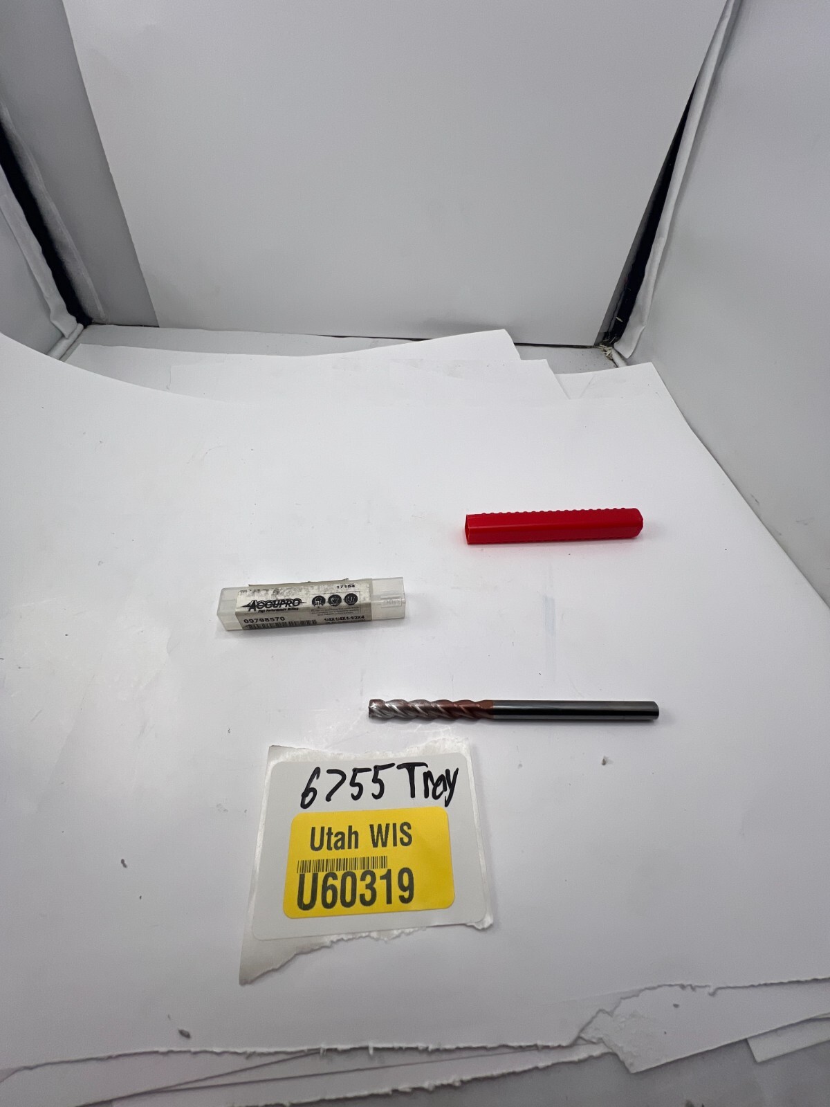 Accupro Square End Mill 09798570, 3FL EM XL TICN, 1/4 x 1/4 x 1-1/2 x 4