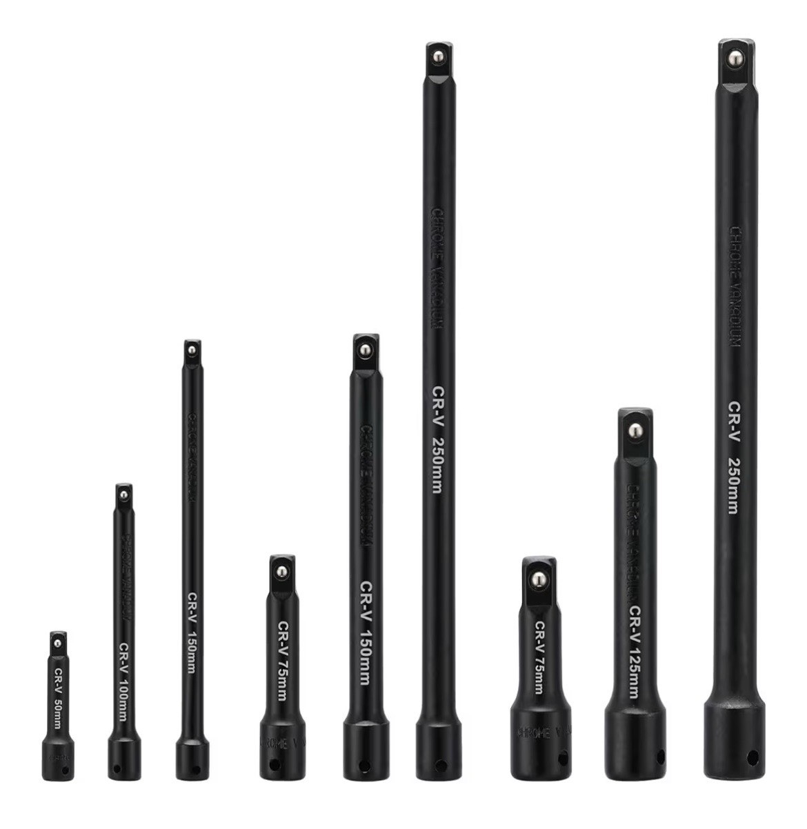 Casoman 1/4″,3/8″,1/2″ Drive Extension Bar Set, CR-V 9 PCS Socket Extension Bars