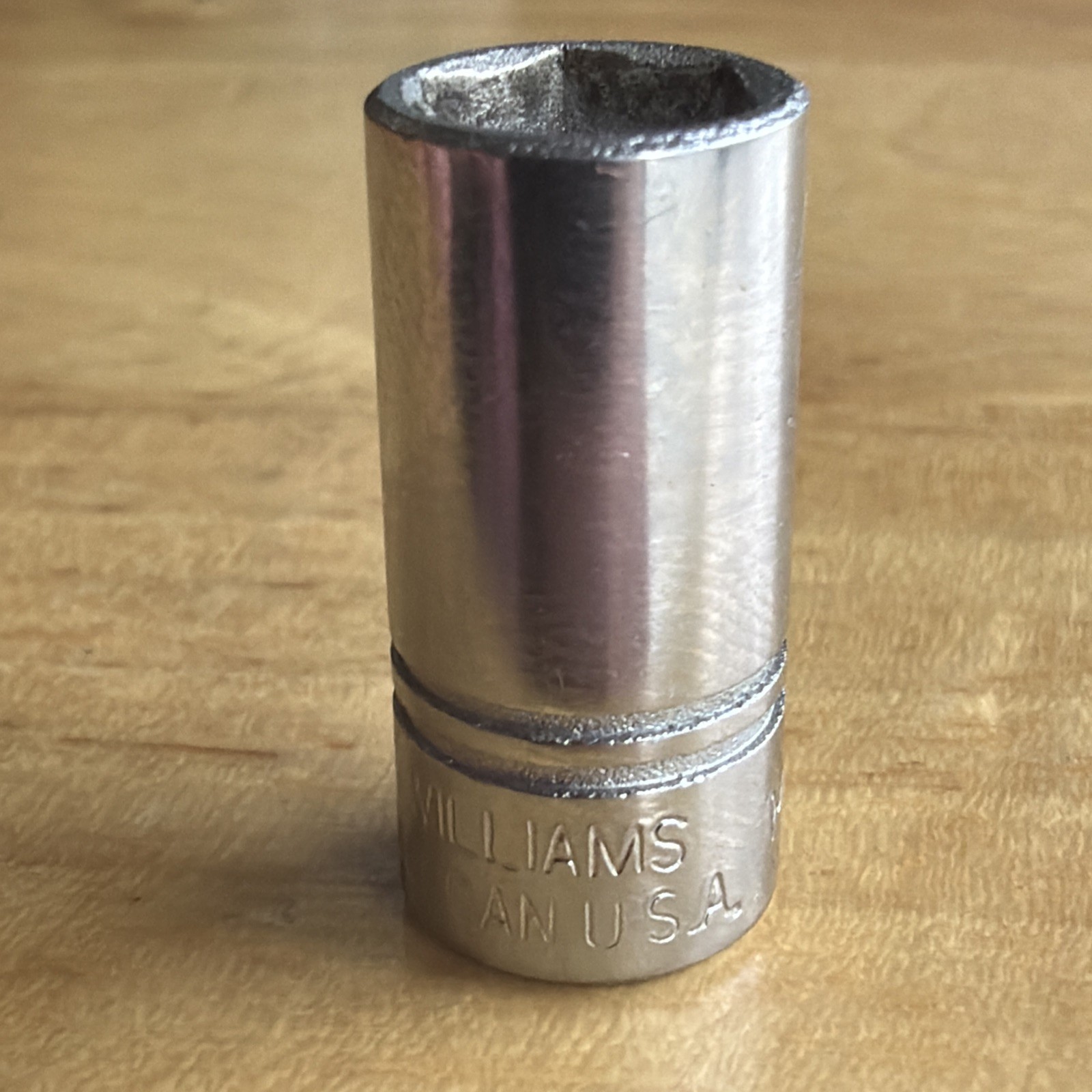 Vulcan x Williams Tools 8mm Shallow Socket 1/4″ Drive 6 Point MM-608 Vtg USA