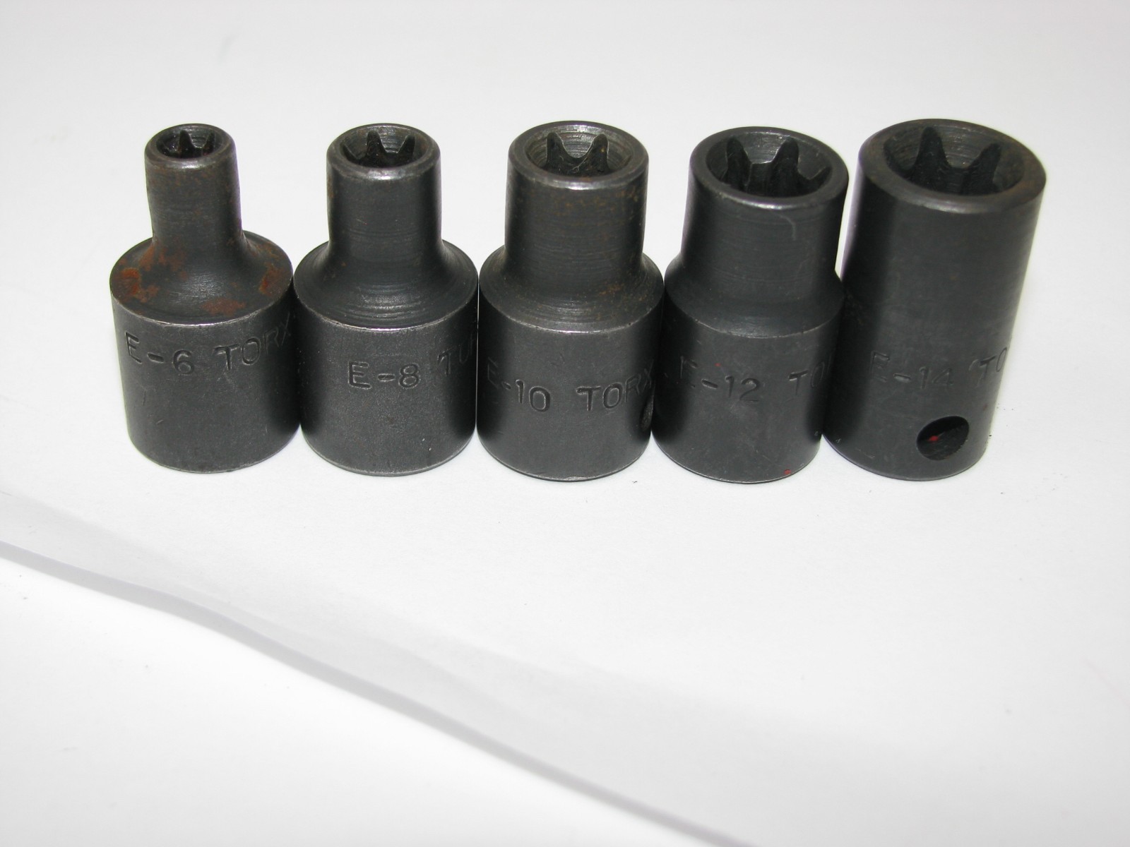 MATCO 3/8 DR Inverted TORX IMPACT Socket Set Lot External Star Storage Tray Snap