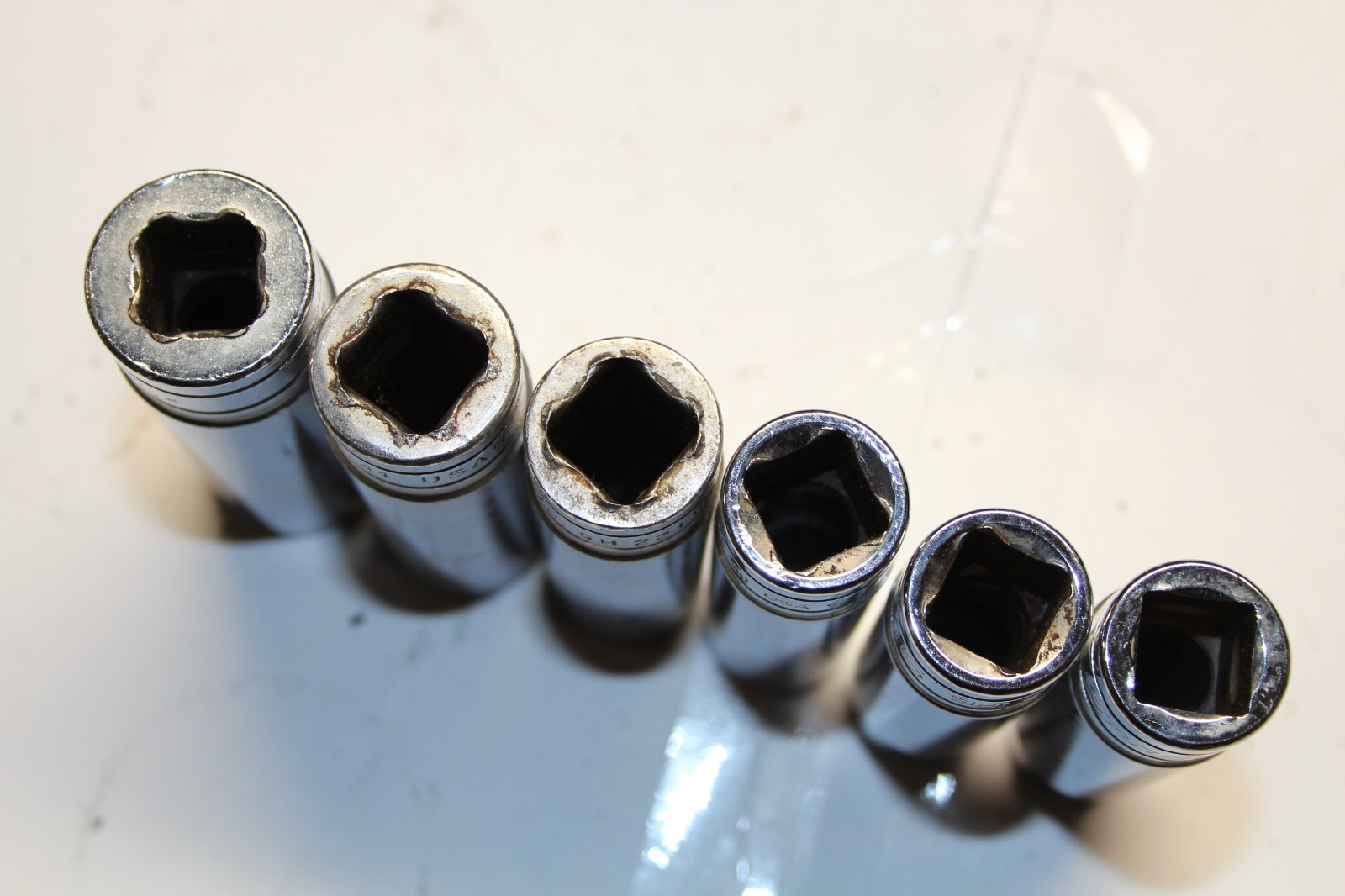 SNAP-ON TOOLS 1/2″ Drive 12-Point SAE Deep Chrome Socket SET 6pcs USA
