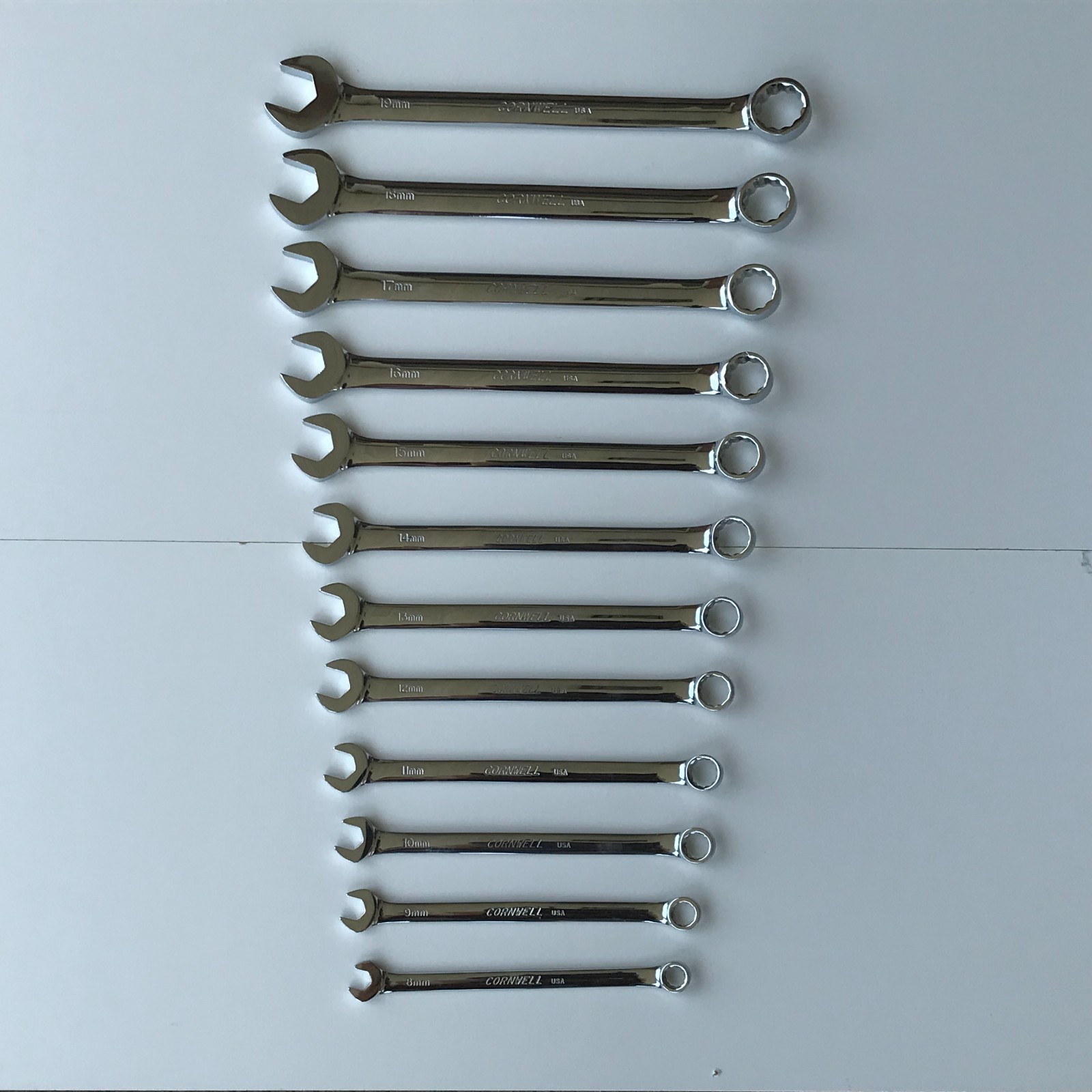Cornwell Tools 12 Piece Metric Combination Wrench Set 12-Point 8-19mm USA