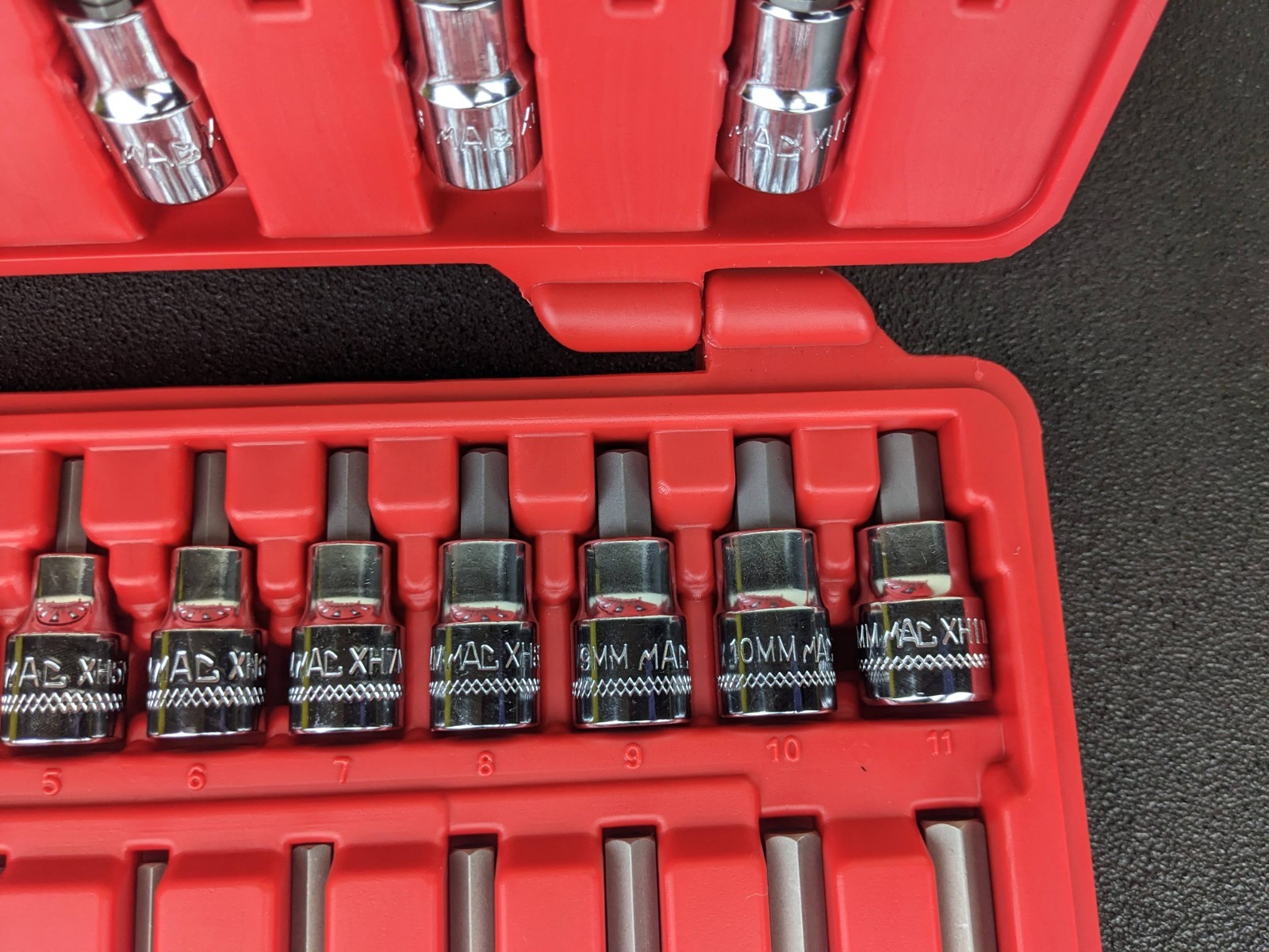 #bo766 Mac Tools SXH60B 60 PC. 3/8″ Master Hex Driver Socket Set EXCELLENT