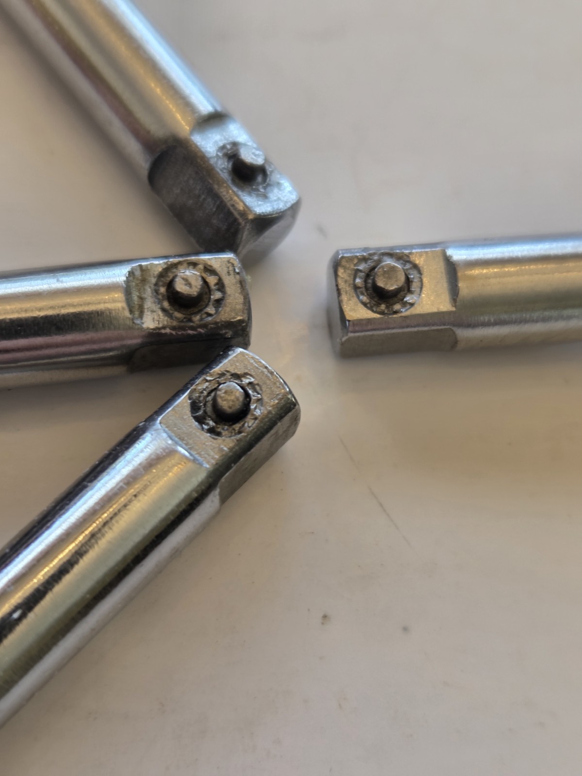 Rare Snap On Tools 4 Piece 1/4″ Drive Locking Pin Extension Set 2″ 4″ 6″ 14″