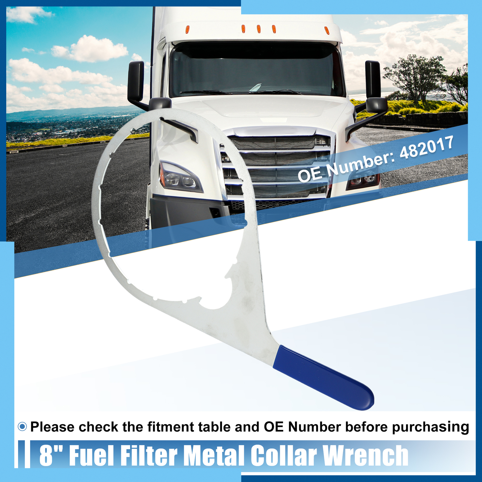 Pack(1) 8″ 482017 Fuel Filter Collar Vent Cap Wrench for 482 483 782 Models