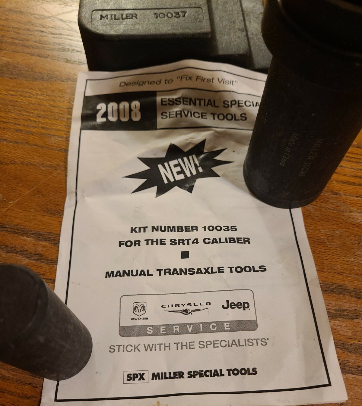 MILLER TOOL 10036, 10038, 10037, (10035 Set) BEARING CUP INSTALLER & END PLAY