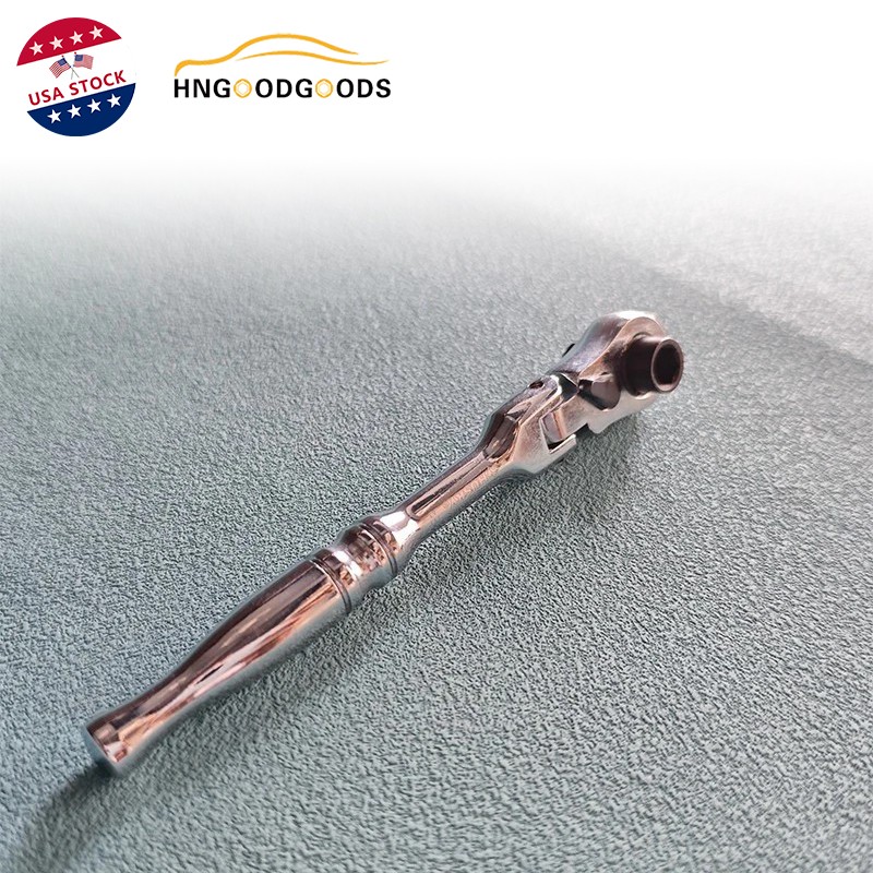 1/4″ 72-Tooth Drive Ratchet Handle Socket Wrench 2 in 1 Flexible Head Ratchet