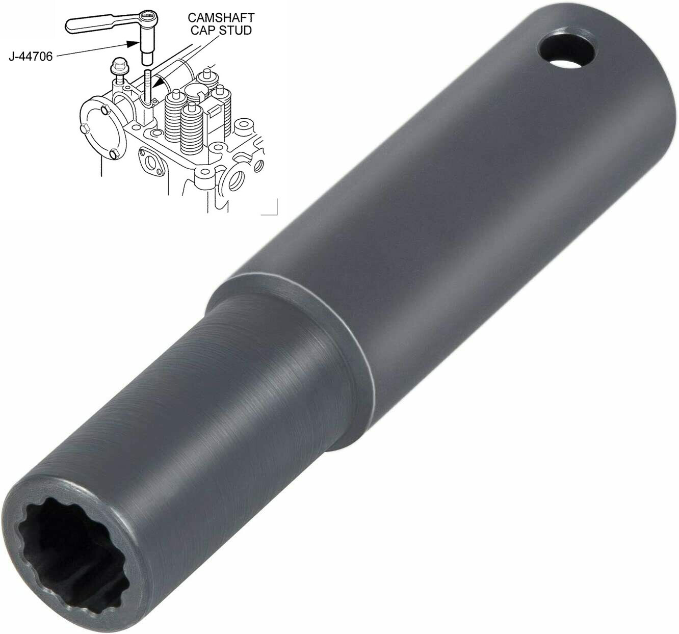 12MM 12PT 1/2″ Drive Rocker Arm Shaft Extra Deep Socket for Detroit Diesel 60