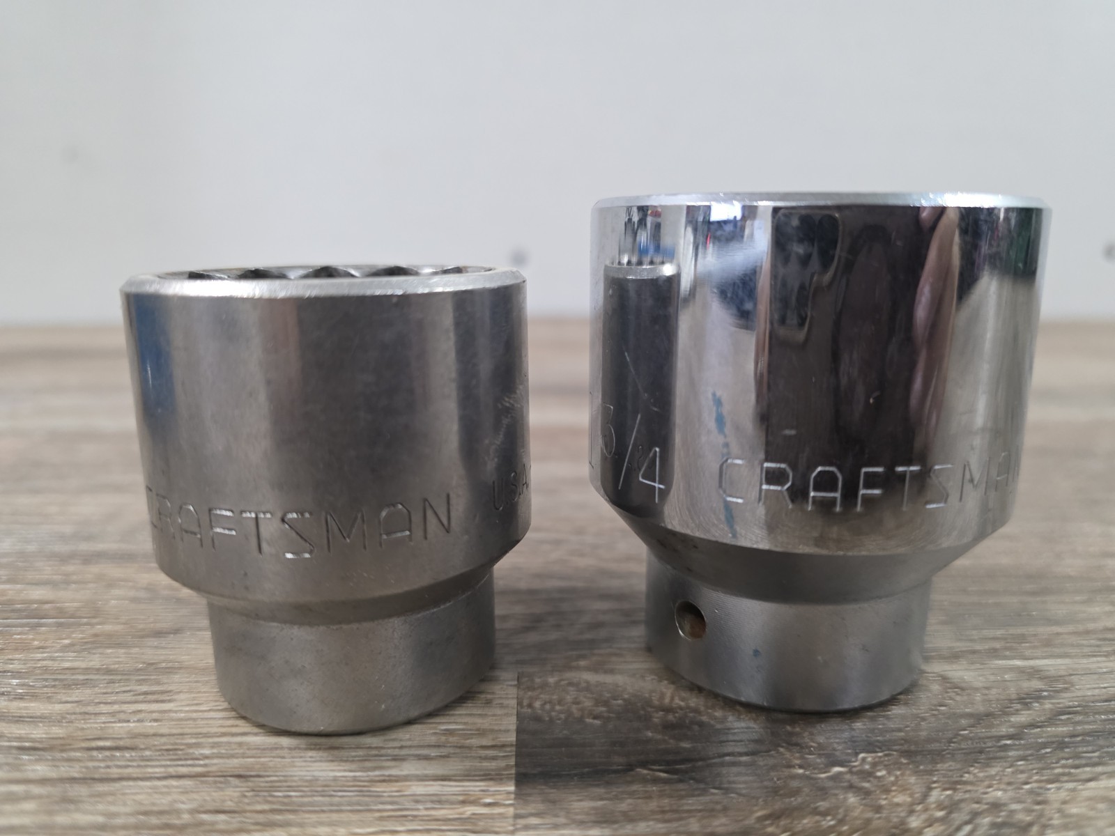 2pc Craftsman 3/4 Drive Sockets 1-1/2″ 1-3/4” SAE 12 Pt 47782 47785 USA