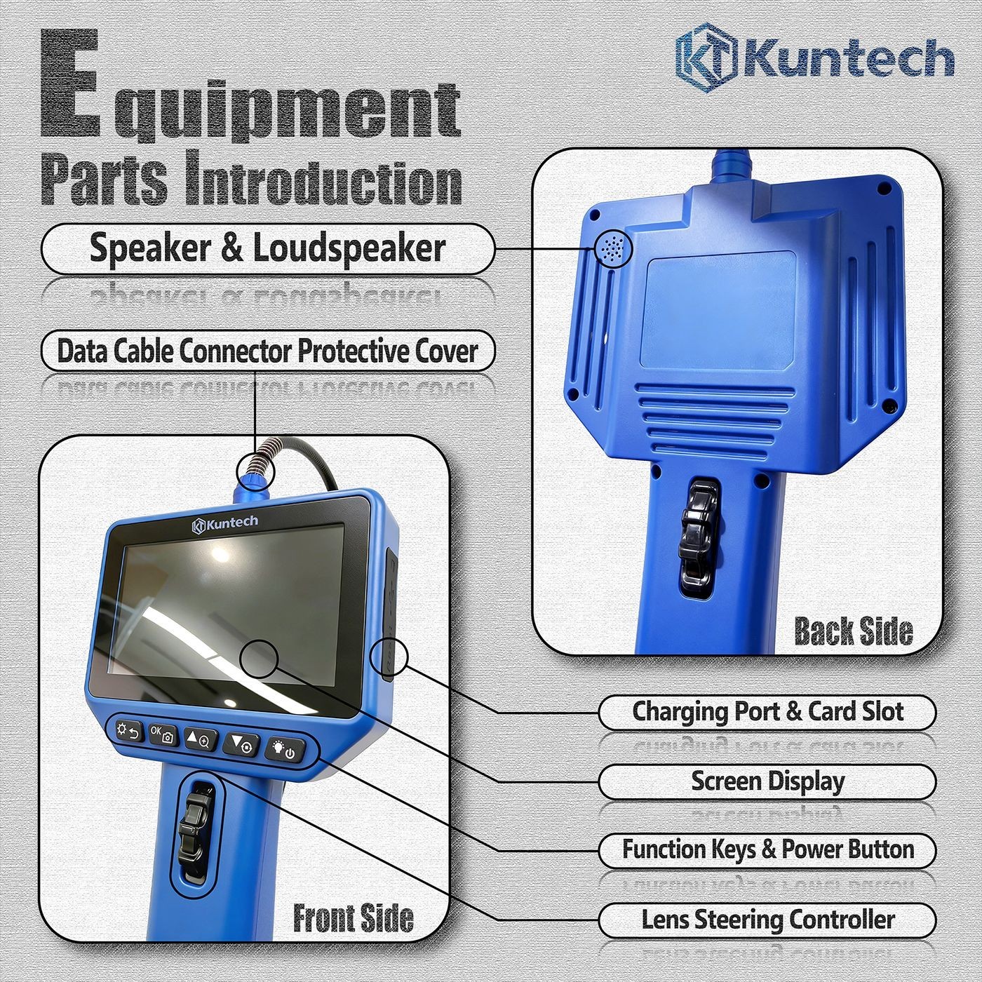 180° 6MM 4.3-inch Screen Bidirectional Endoscope