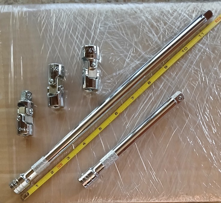 NOS S-K Tools, USA High Quality 5 Piece Set Extensions & Jointed Sockets & Adapt