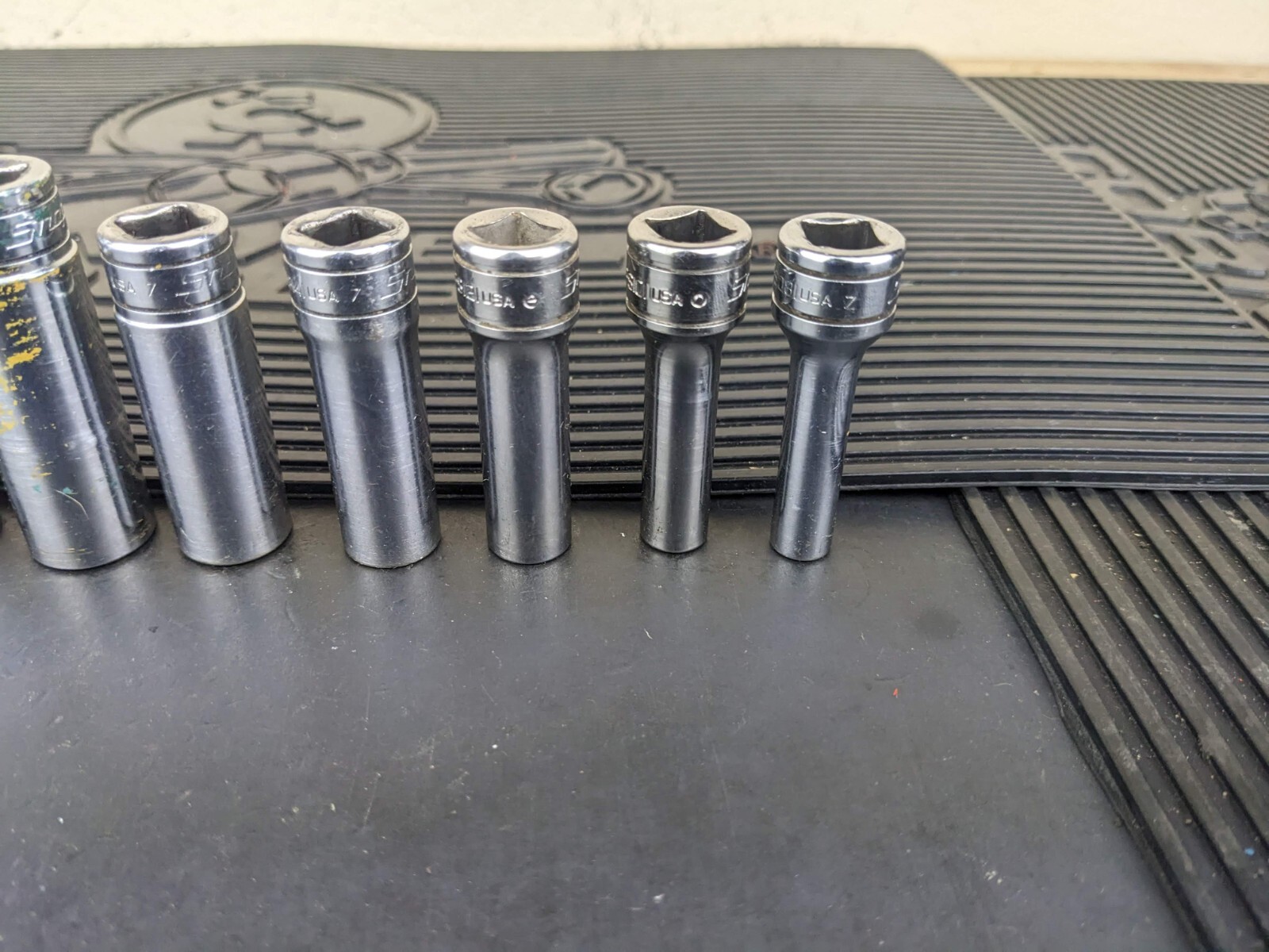 #bb702 Snap-On Tools Socket Set 211SFSY 3/8″ drive 6 Point Deep 1/4″ to 7/8″