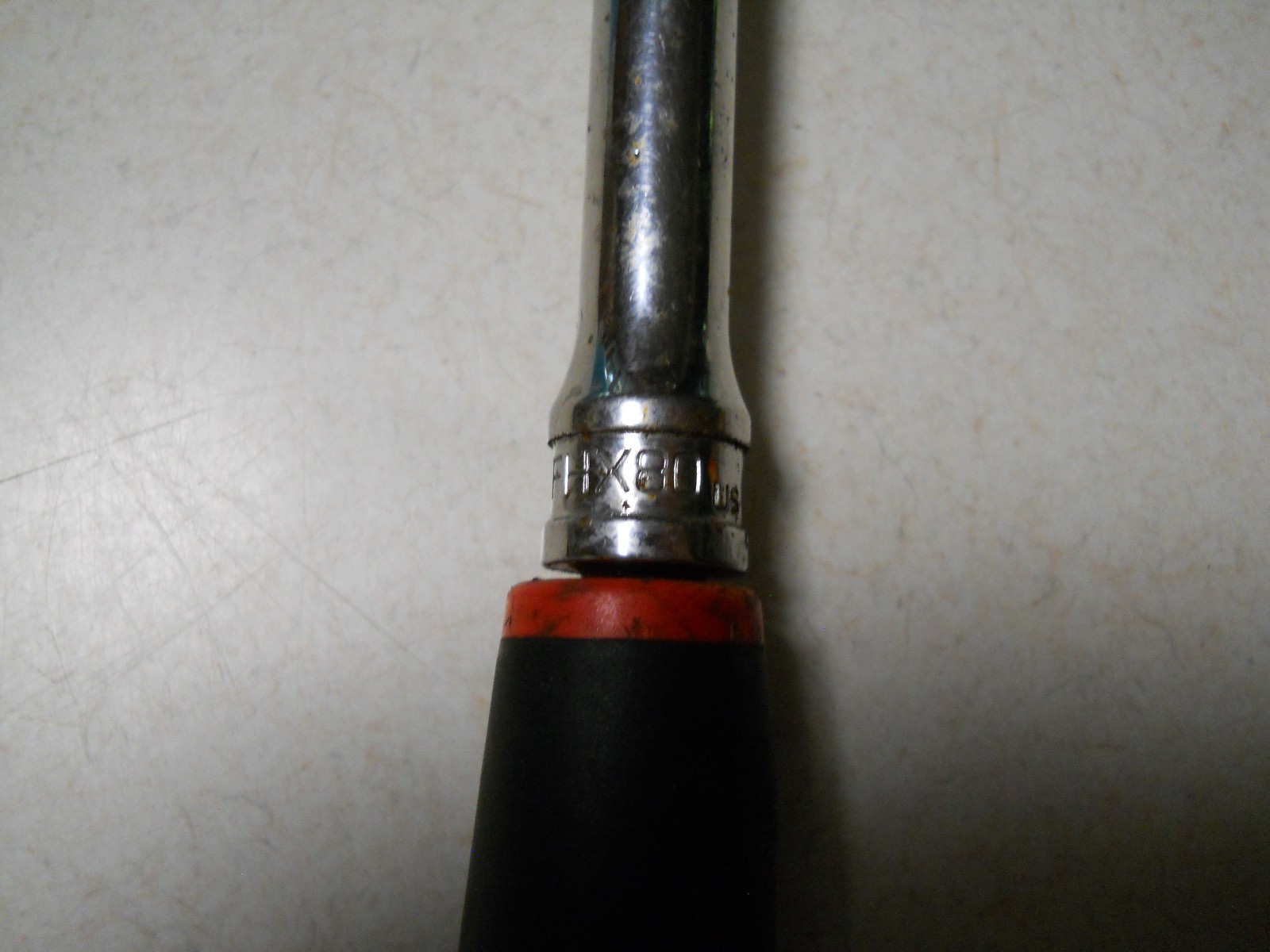 Snap-on 3/8 Flex Head Soft Comfort Grip Handle Ratchet RED FHX80 12 Inches Long