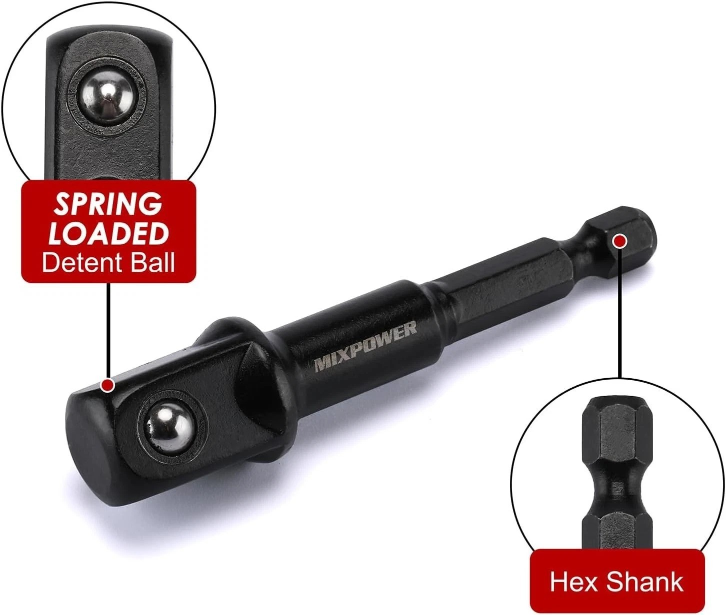 Comprehensive 25-Piece Deep Impact Socket Set with Extension Bars and Adapter
