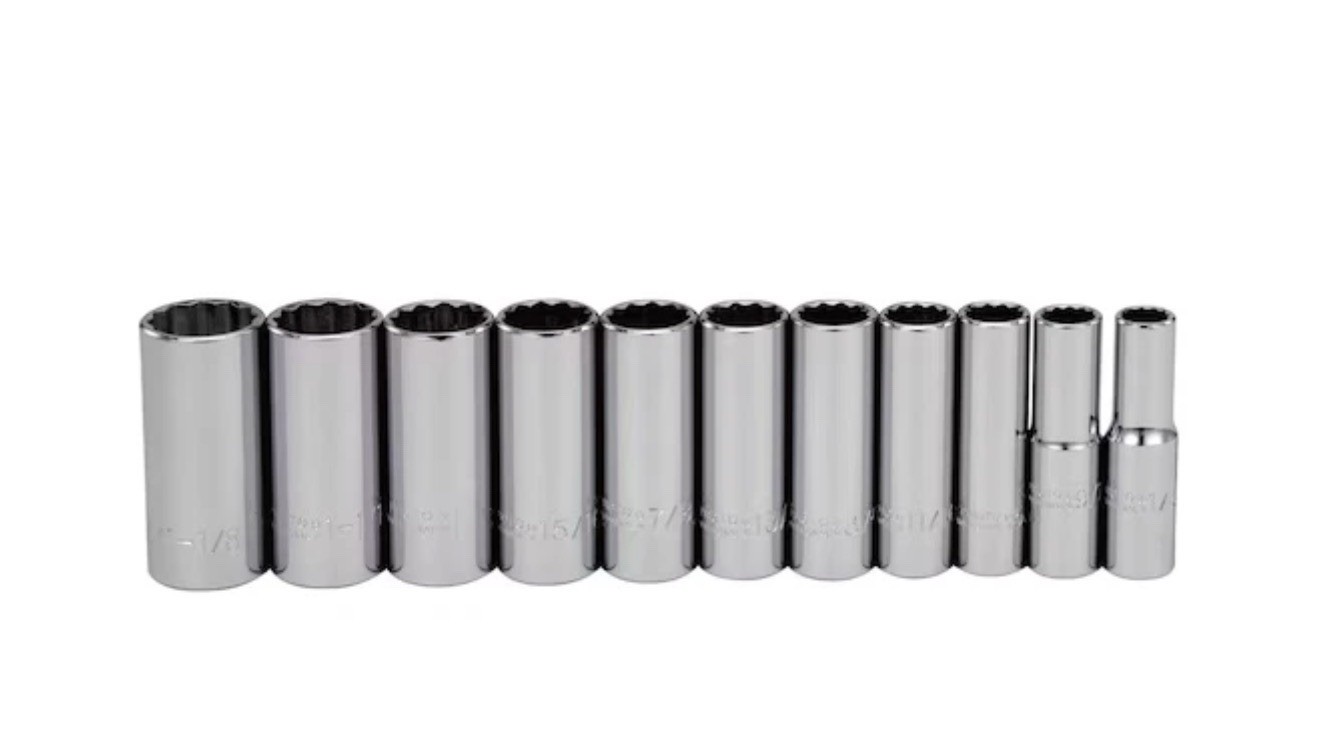 Proto J54104 1/2 in. Drive 12-Pt Deep 11 pc Socket Set 1/2″ – 1-1/8″ Made in USA