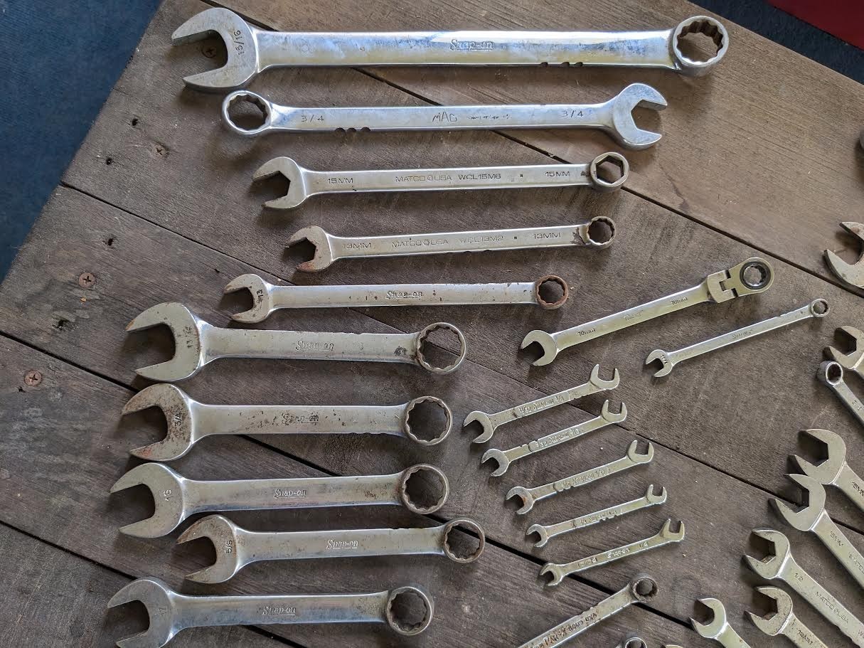 Snap on, Matco, MAC, etc. mixed lot of various wrenches