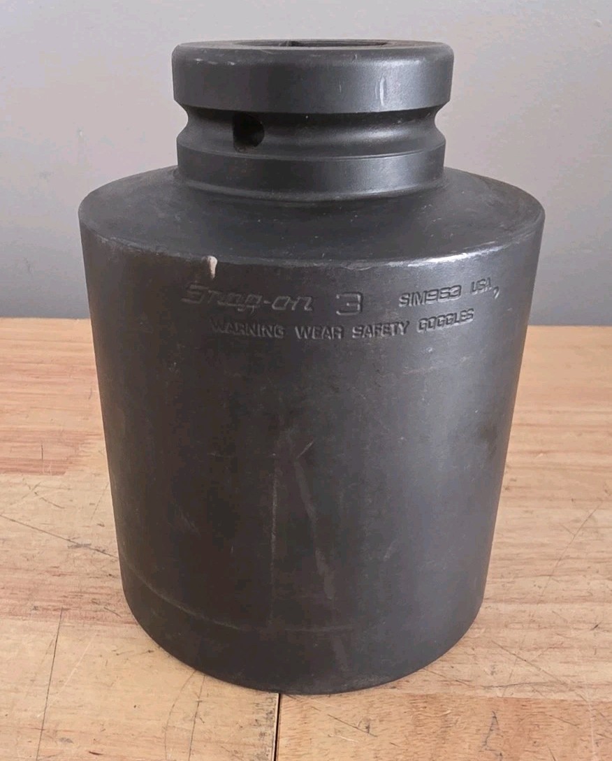 Snap-On SIM963, 3″ Deep Impact Socket 1″■ Drive 6 Point Black Oxide