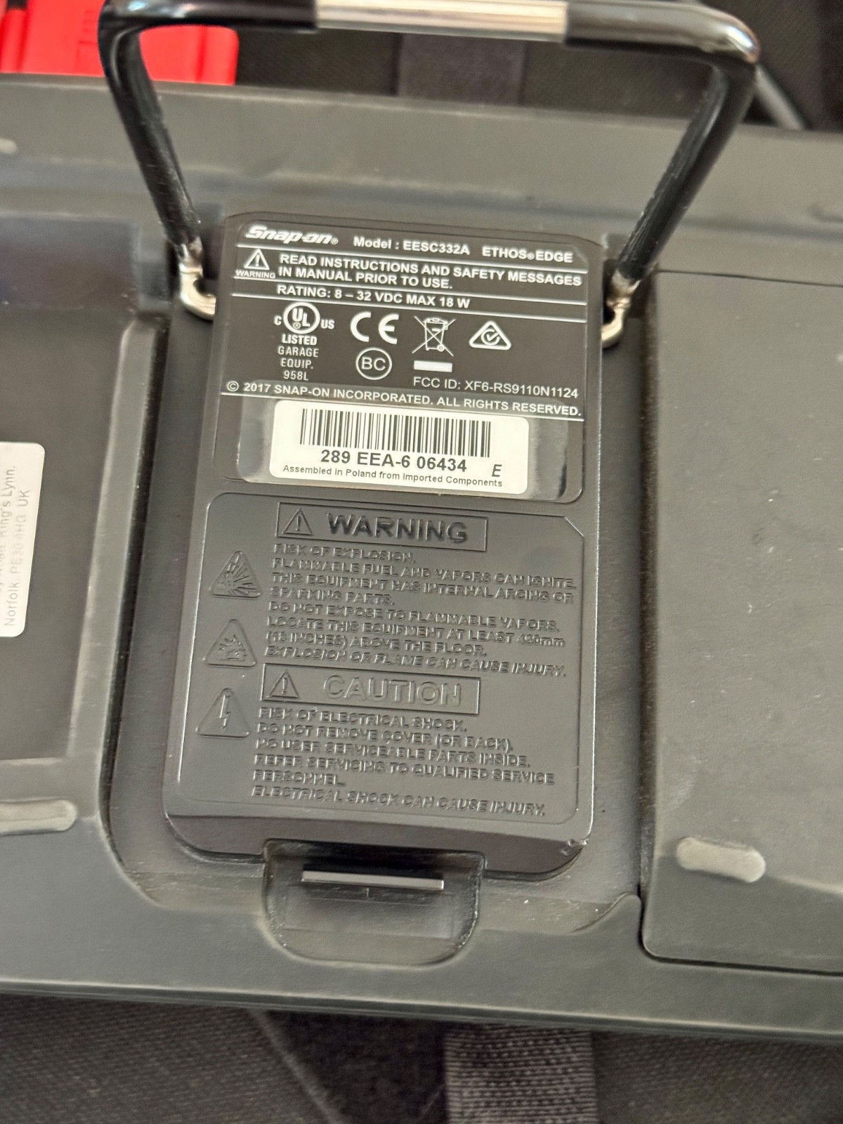 Snap On Ethos Edge 20.2 Diagnostic Scanner OBD2 Fault Code Reader Garage 20.2