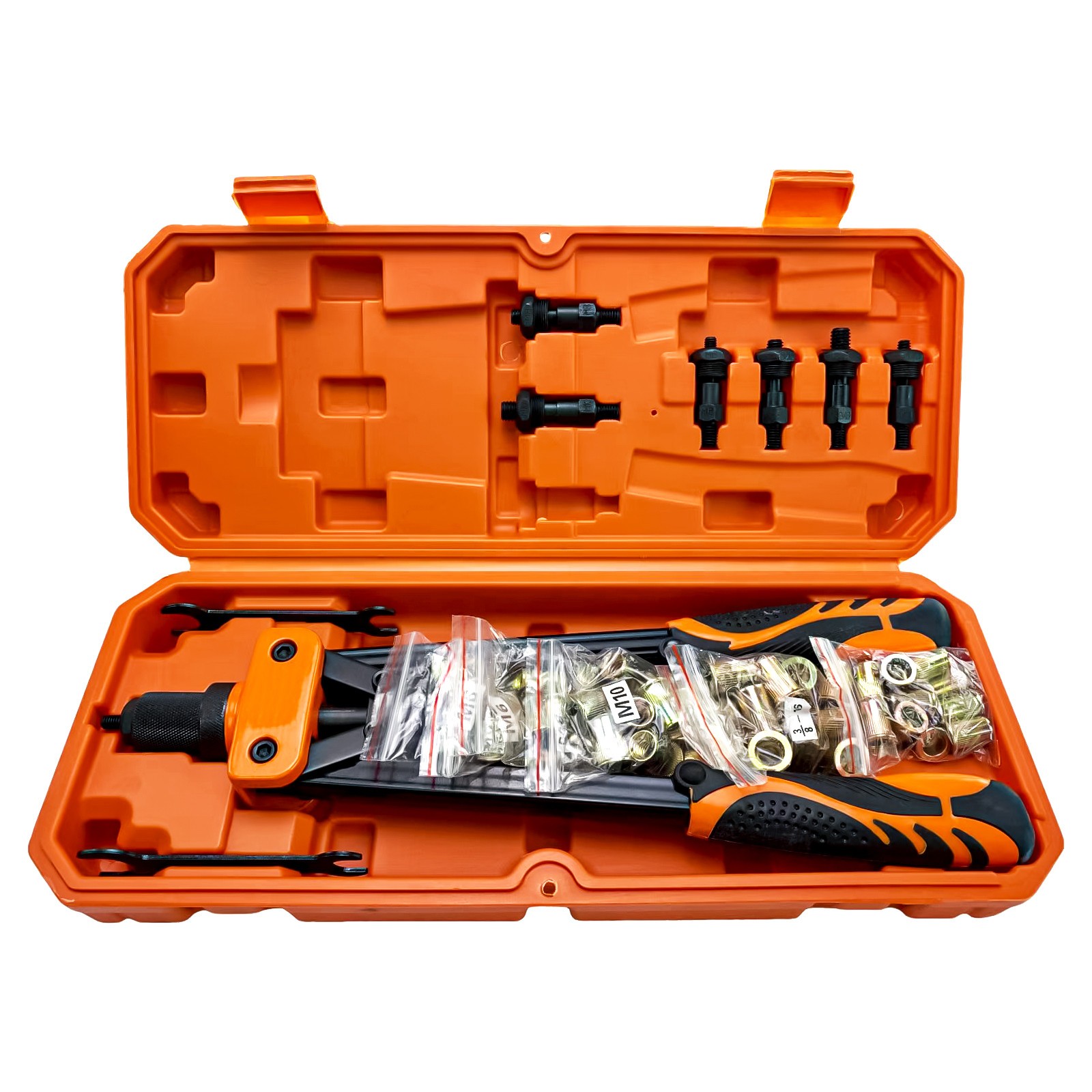 14» Rivet Gun Kit Rivnut Thread Setting Tool Nut Setter NutSert Metric 70PCS