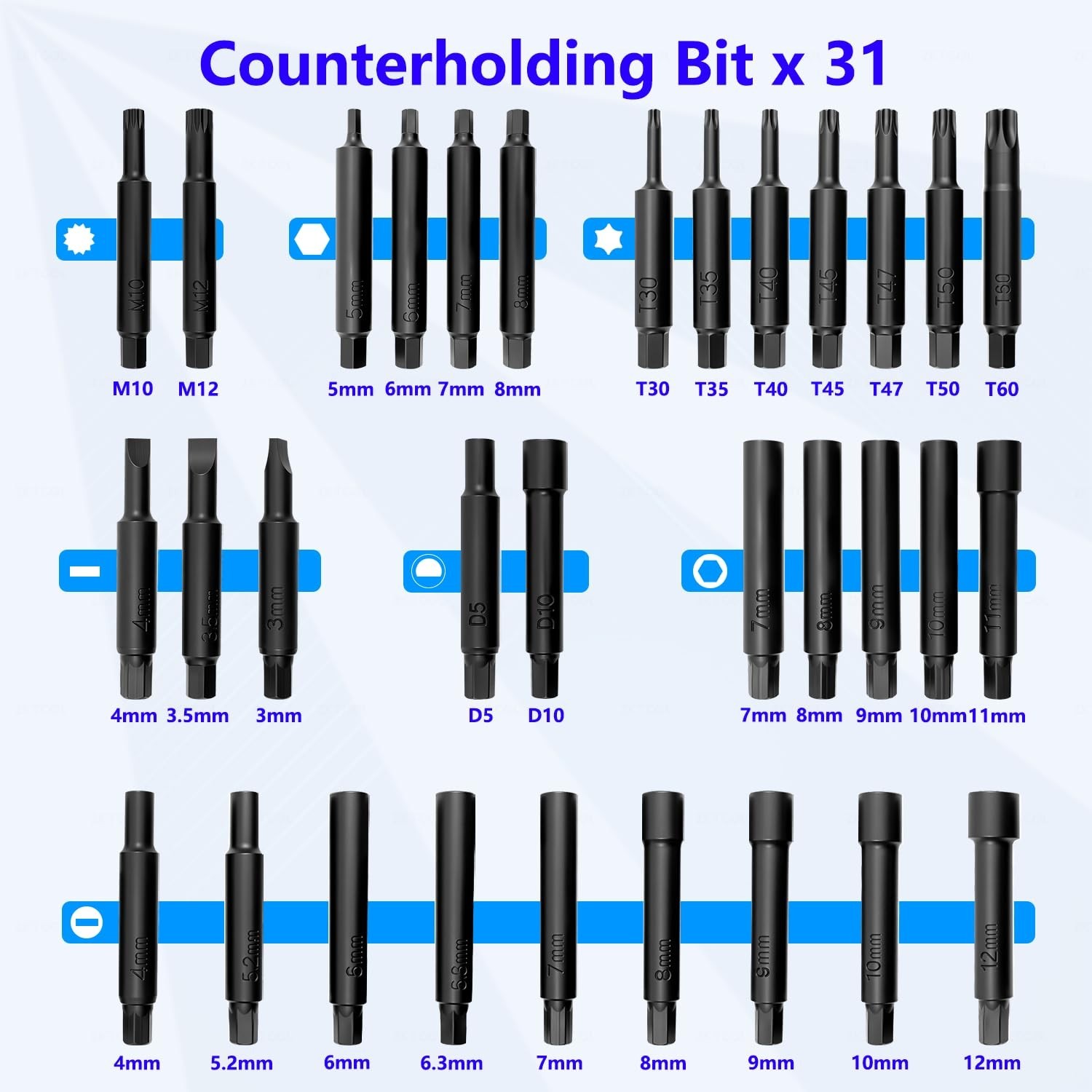 62x Shock Absorber Strut Nut Socket Set Master Suspension Removal Installer Tool