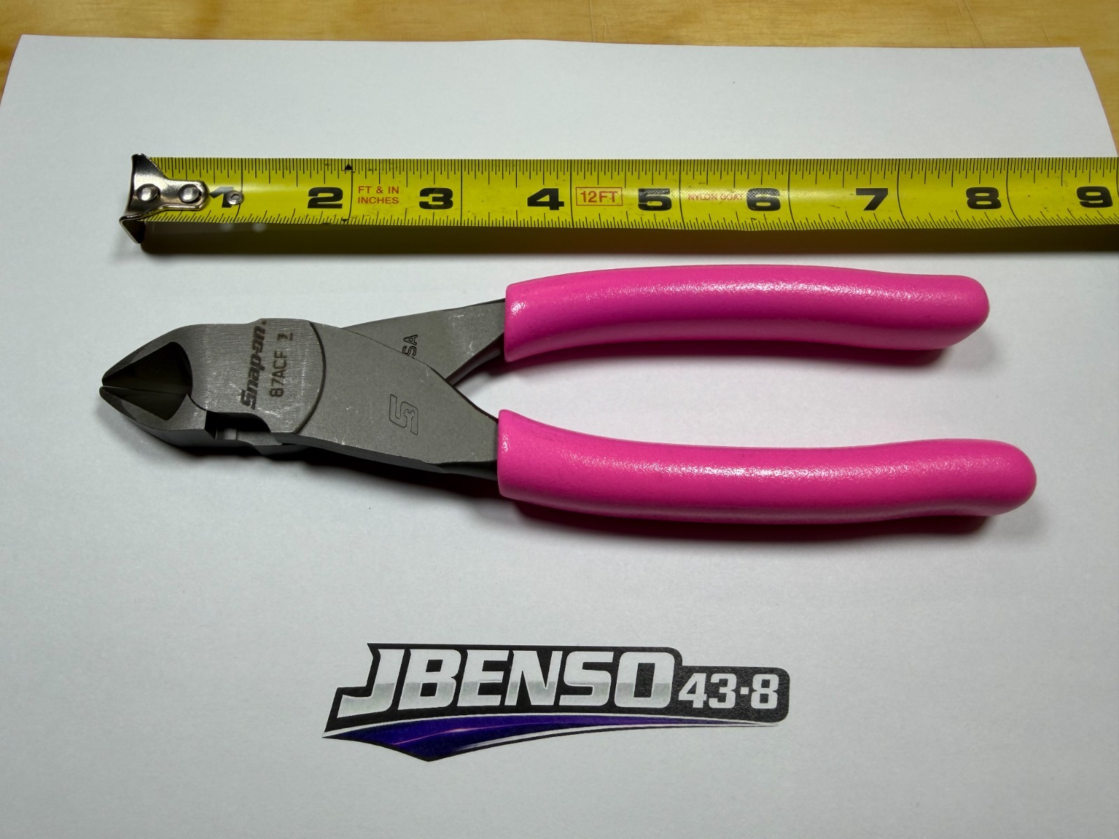 Snap-on Tools USA NEW PINK Soft Grip 7″ Diagonal Cutter Pliers 87ACFP