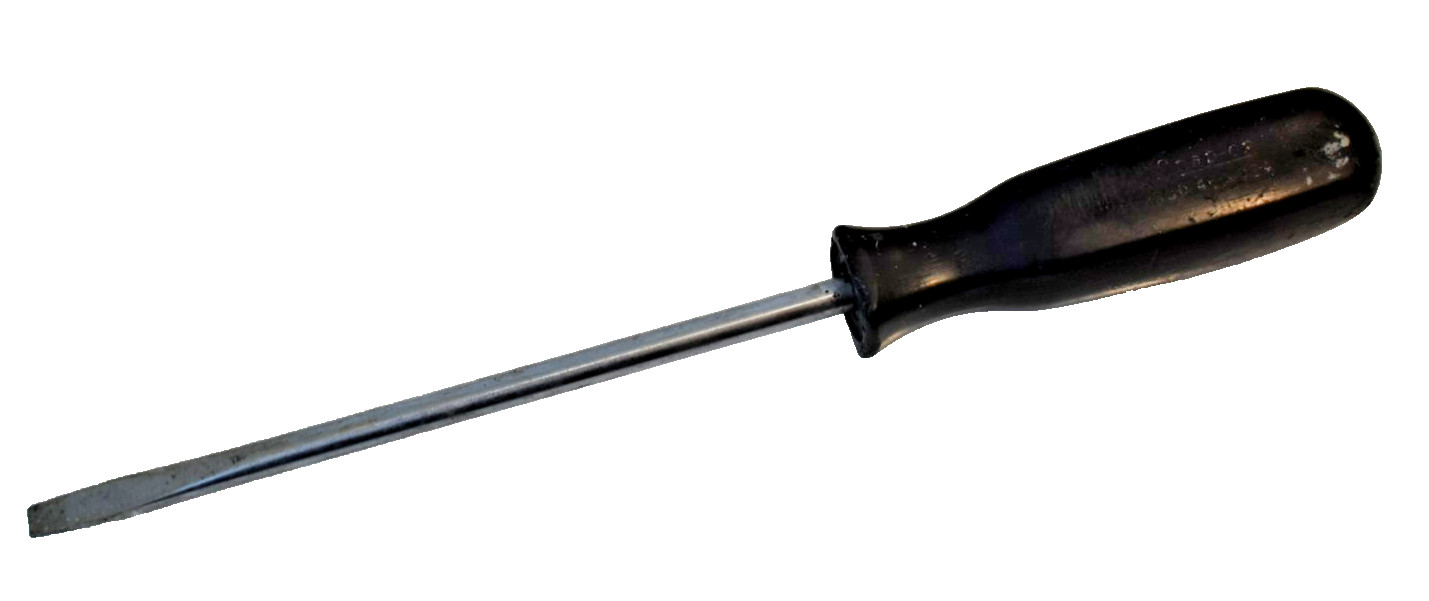 Snap On Tools SSD460 9″ Length Slotted Screwdriver USA Black Plastic Handle
