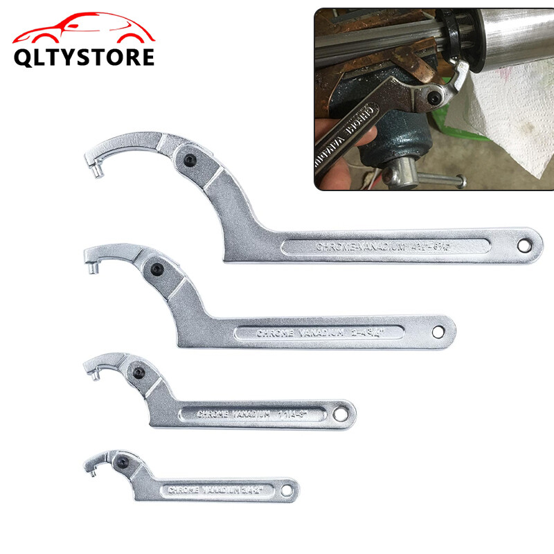 Adjustable Hook Wrench 19–170mm C Round Spanner Tool Slotted Retaining Universal