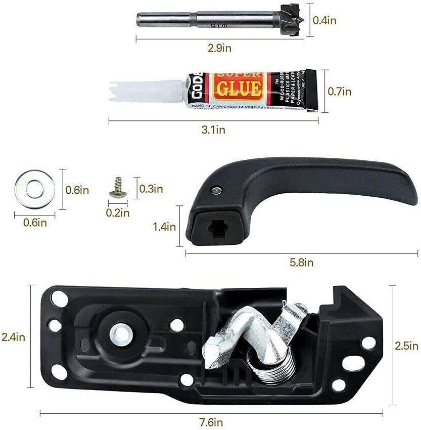 20833606 Driver Side Interior Door Handle for Chevy Silverado/GMC Sierra 1500