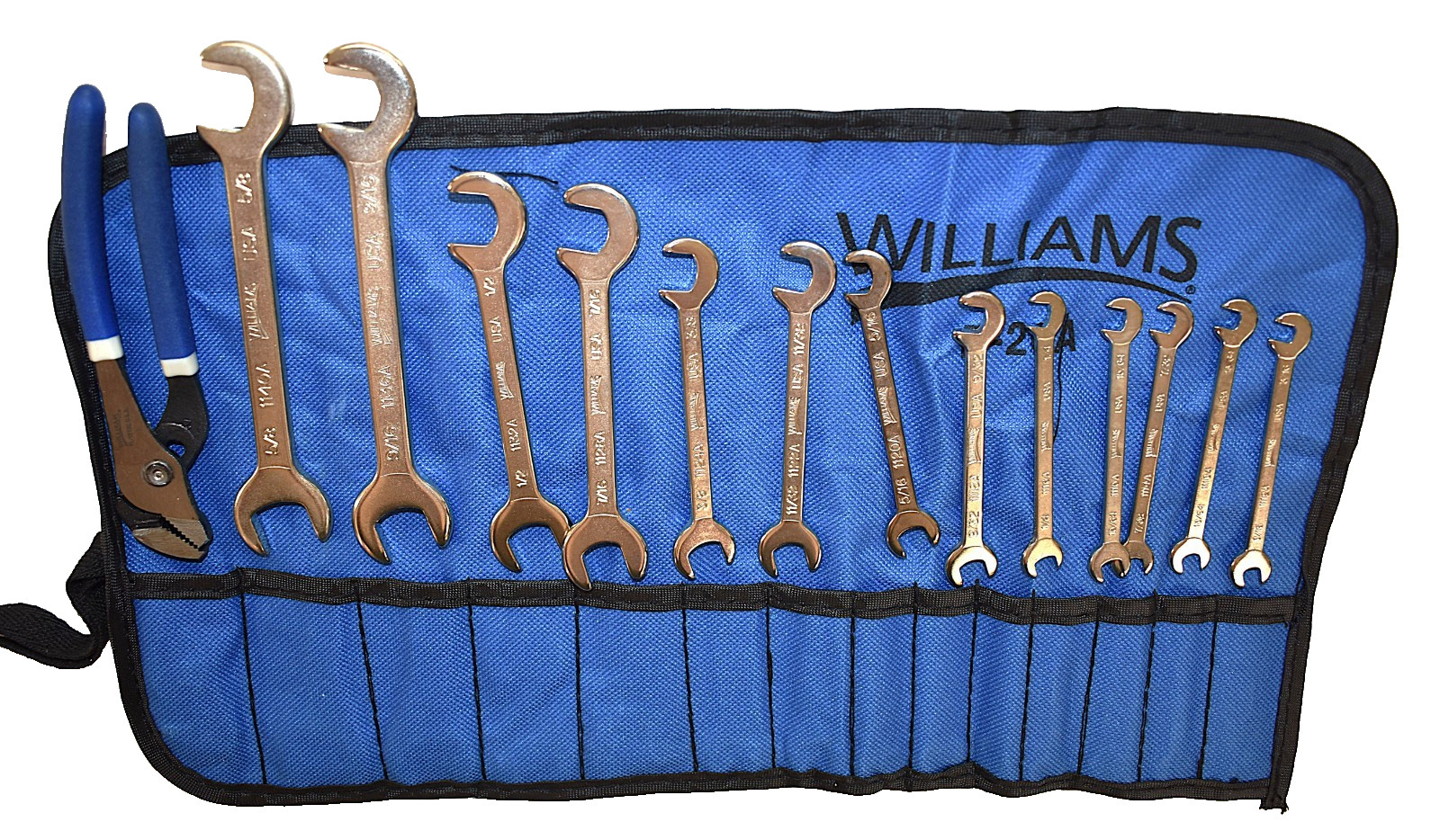 New Williams Ignition Open End Offset Wrench Set, Plier, 15 pc USA FREE SHIPPING