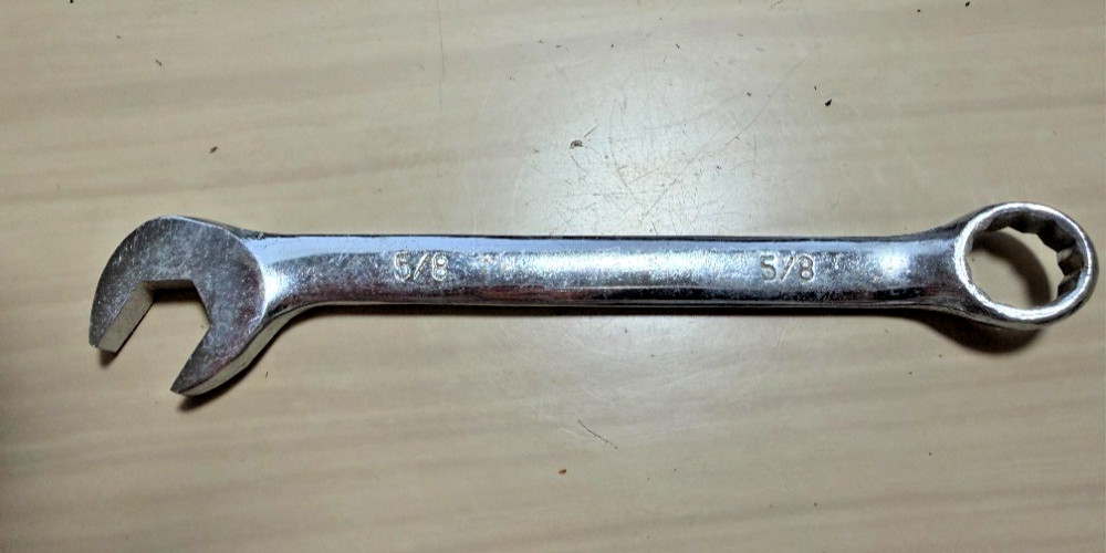 New Offset V-Notched Combination Wrench 12 Point SAE Standard 5/8 Inch 7″ long