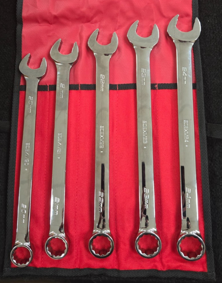SNAP ON SOEXM705 5-Pc 12-Pt Flank Drive® Plus Combination Wrench Set 20–24mm