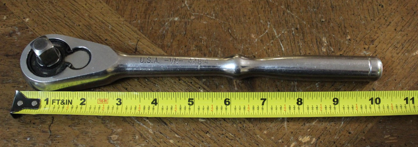 Vintage Craftsman 1/2″ Drive Quick Release Ratchet VN 44814 USA 10.2″ Long