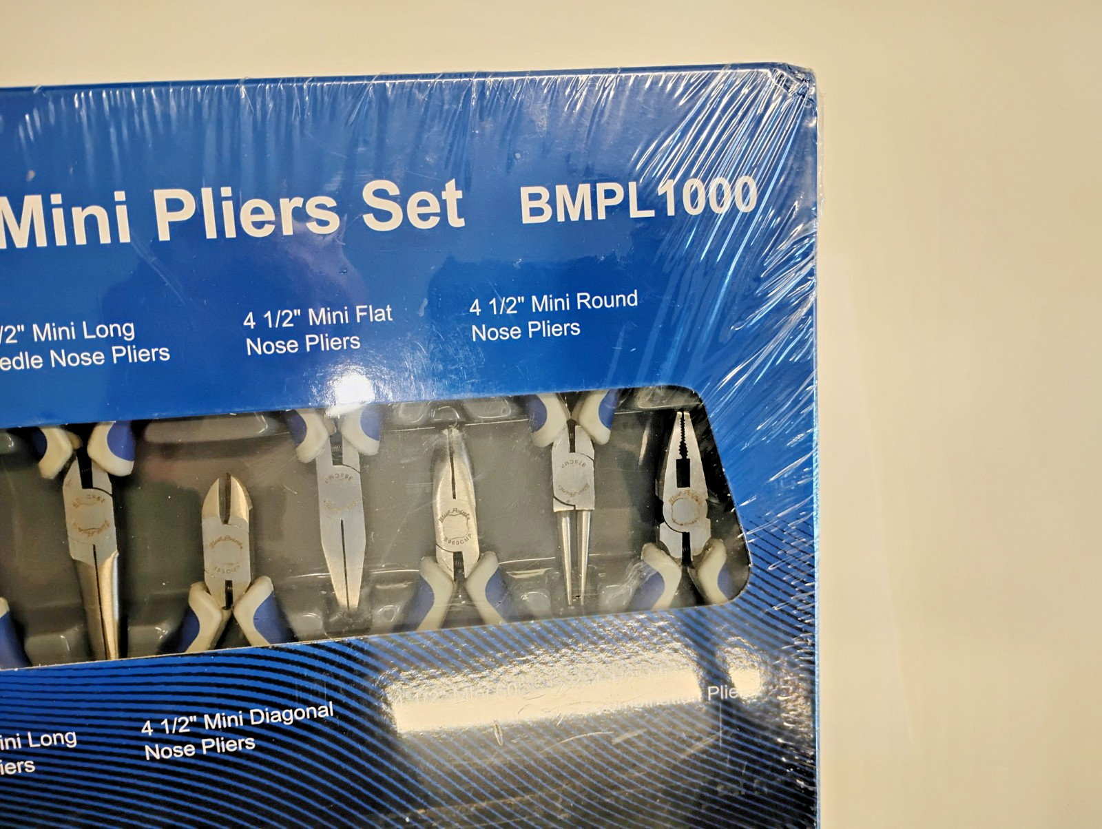 Blue Point Tools BMPL1000 NEW Miniature Cutter & Plier Set 10PC Blue/Grey
