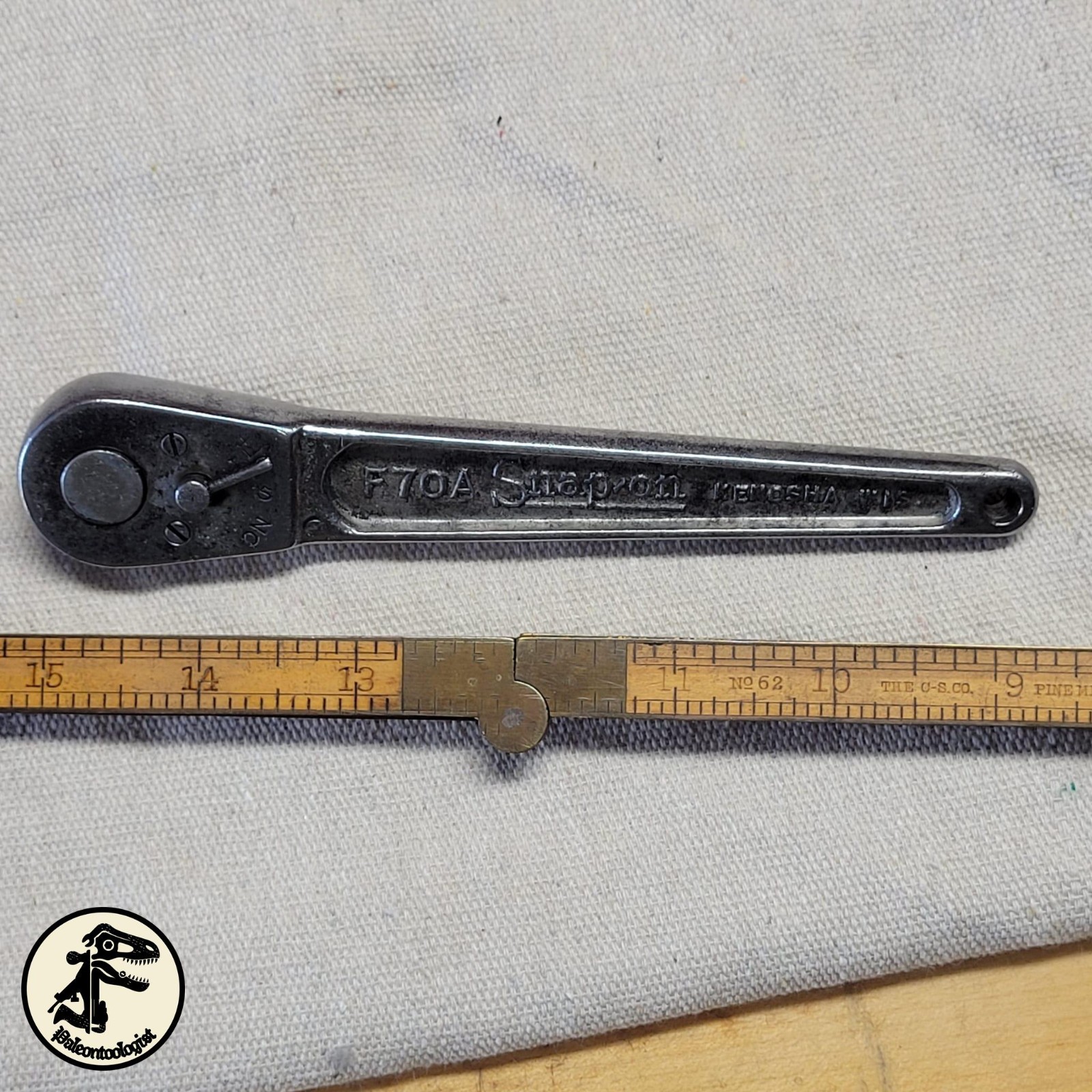 Snap On F70A 3/8” Ratchet With Needle Shift Lever – 1935 Vintage – VERY GOOD