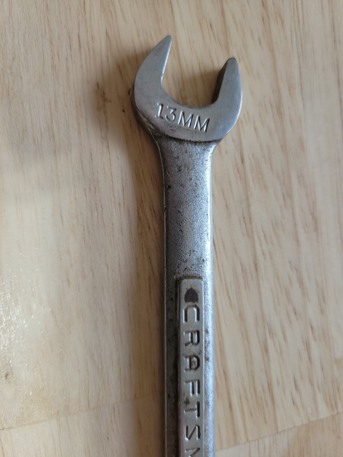 NICE VNTG CRAFTSMAN V 44507 USA MADE 13MM X 15MM OPEN END WRENCH GREAT CONDITION