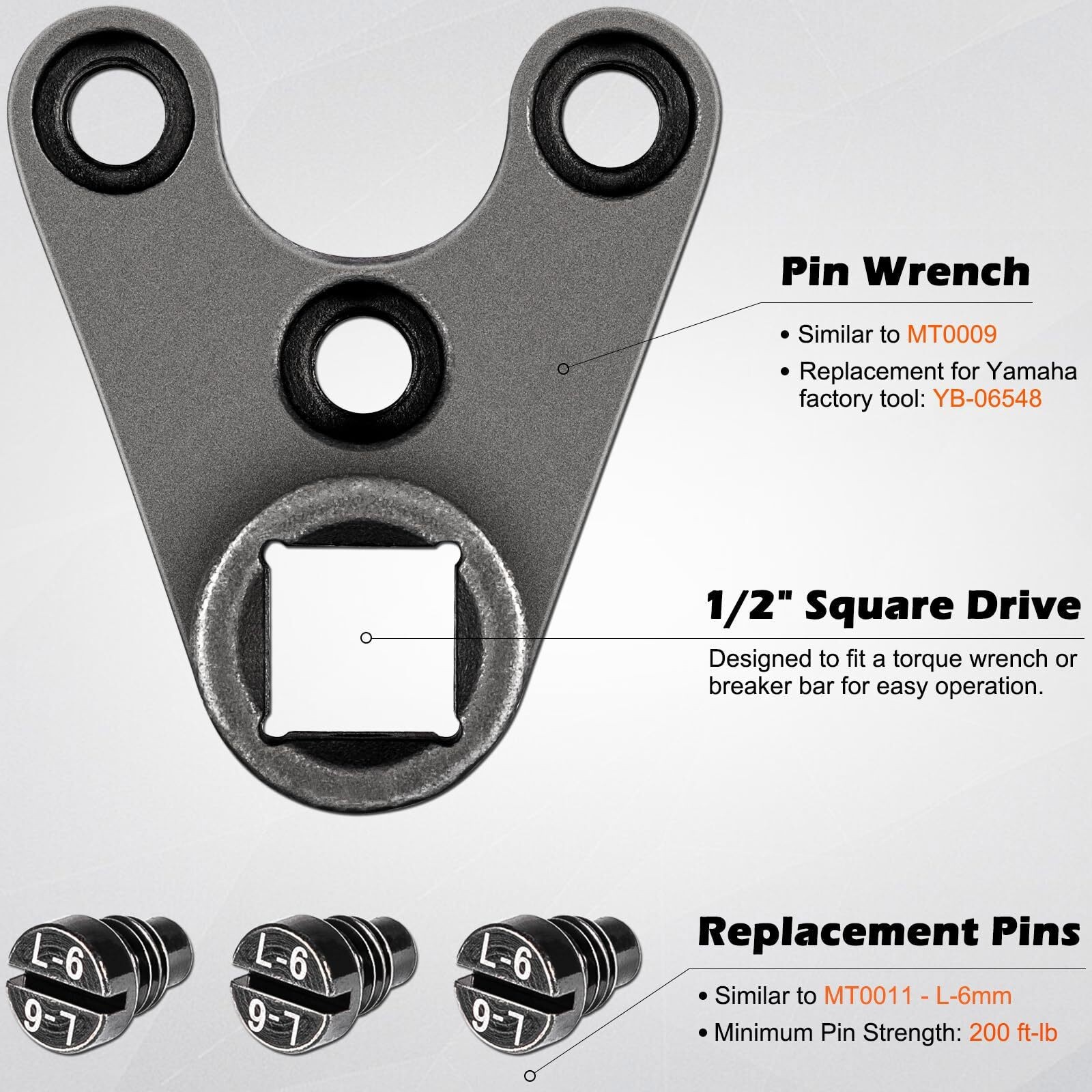 Trim Tilt Pin Wrench 35mm x 6mm for Yamaha Suzuki Honda Johnson Evinrude