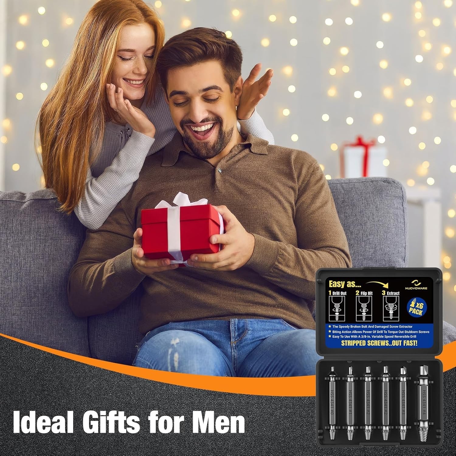 Versatile 6 Piece Screw Extractor Set – Easy Out and Quick Fix Solution