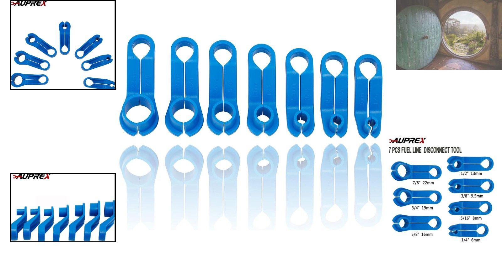 Professional 7 PCS Fuel Line Disconnect Kit – Fits Many Ford/GM/Mazda Models