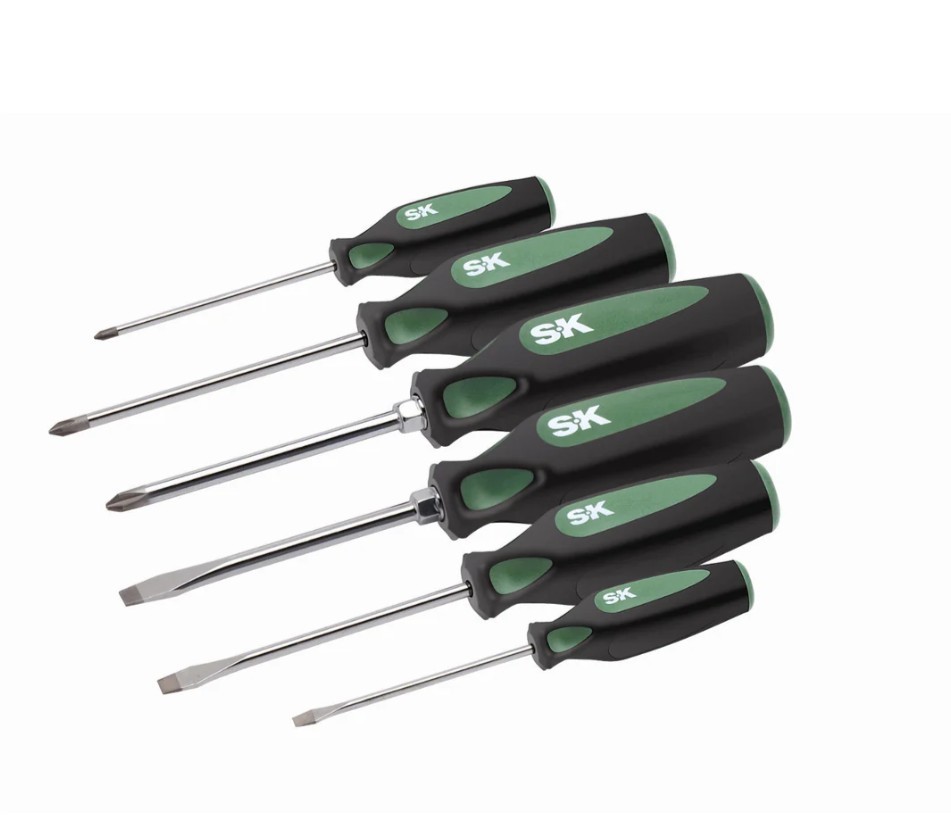 SK Professional Tools 6 Piece Cushion Grip Screwdriver Set New LIFETIME WARRANTY