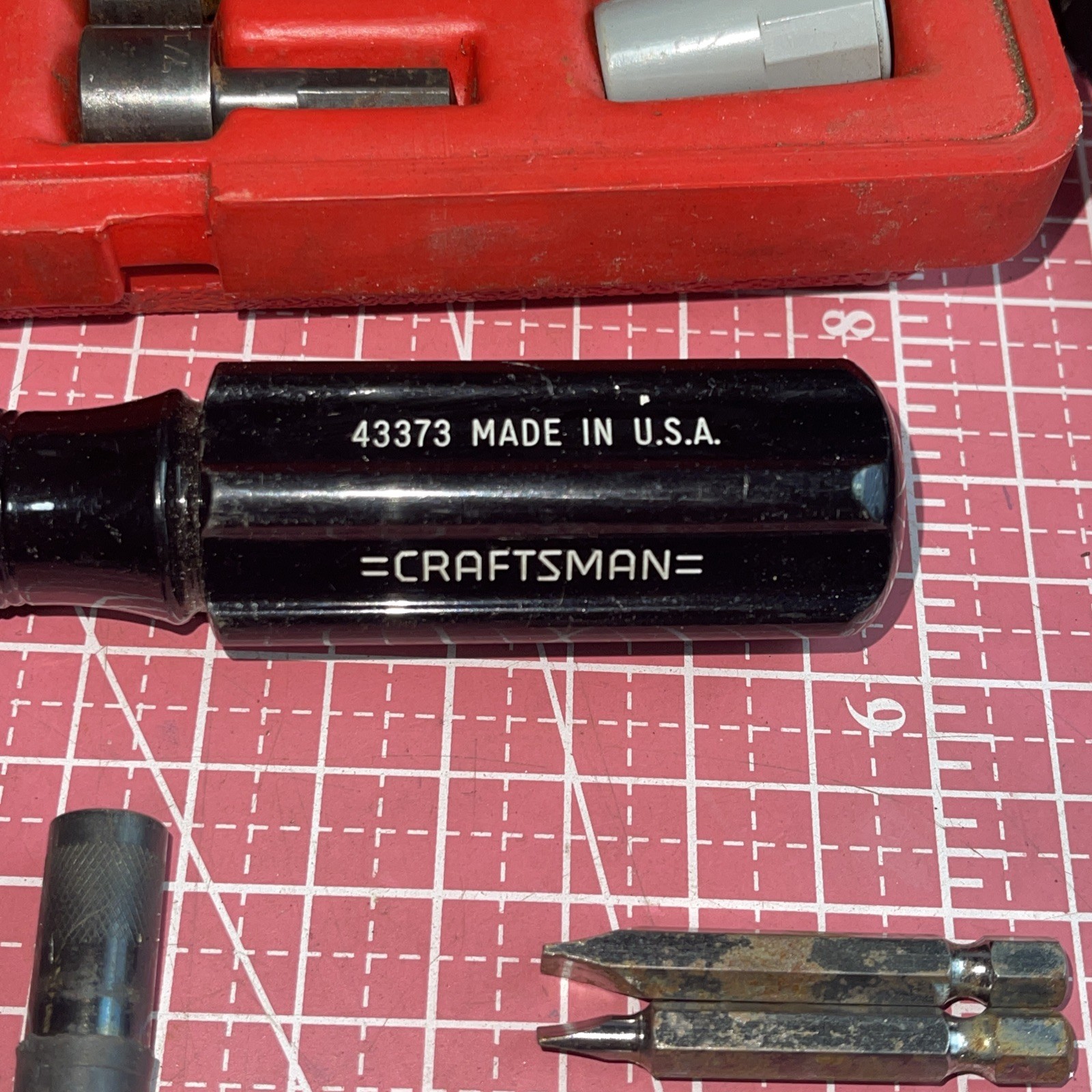 Craftsman USA Power Screwdriver Nutdriver Set Lot 43373 Metric SAE 25654 Vintage