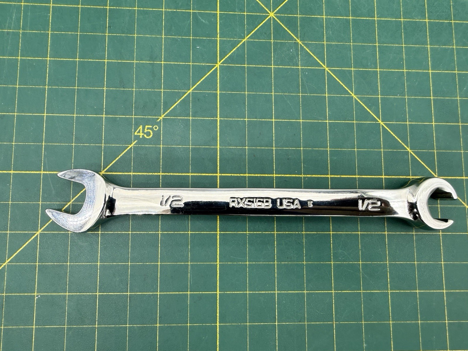 Snap-On Tools RXS16B 1/2″ 6 Point SAE Open-End/Flare Nut Wrench USA – NEW!