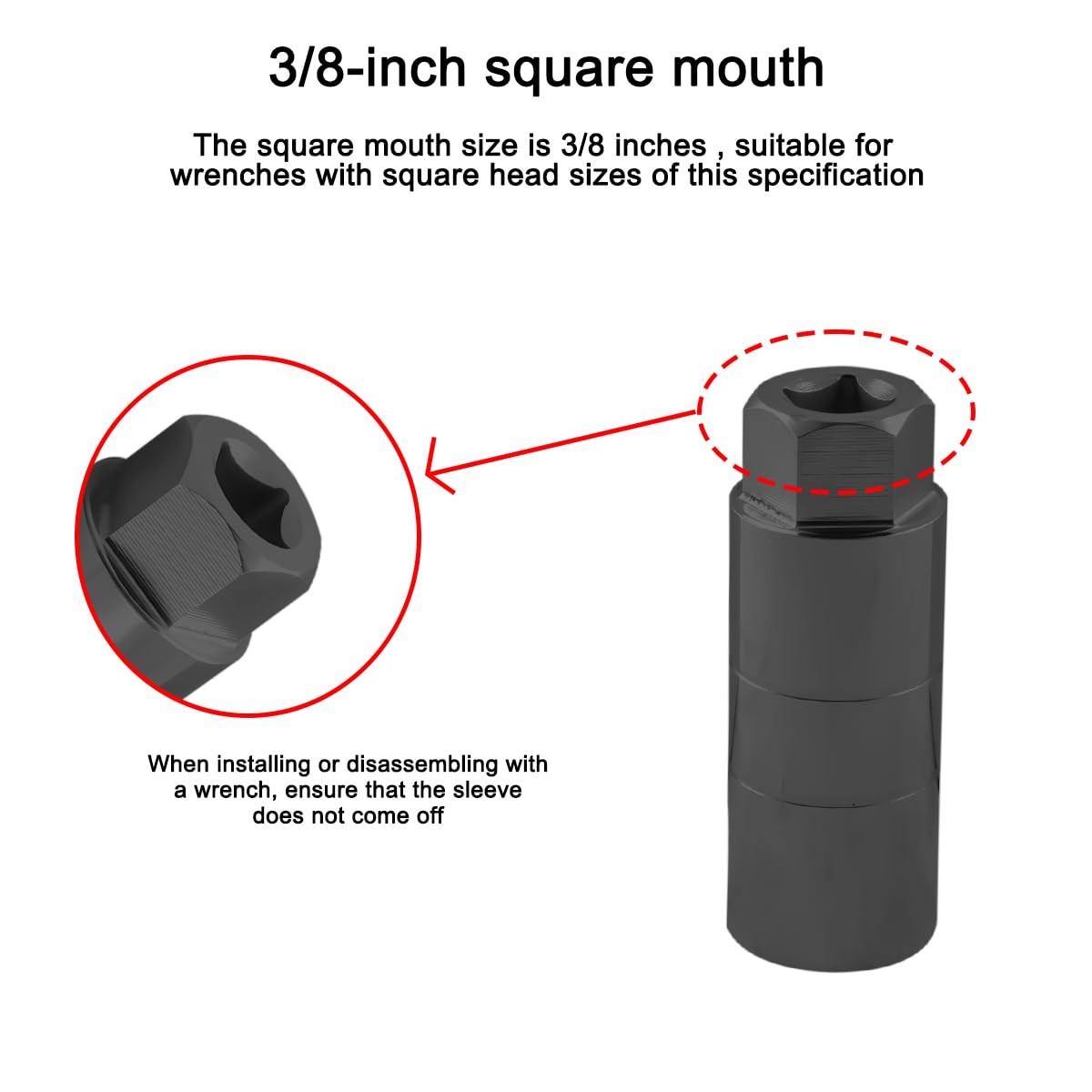 Osilly Car Oil Pressure Sensor Socket, 6 One Size, Black Universal Opening