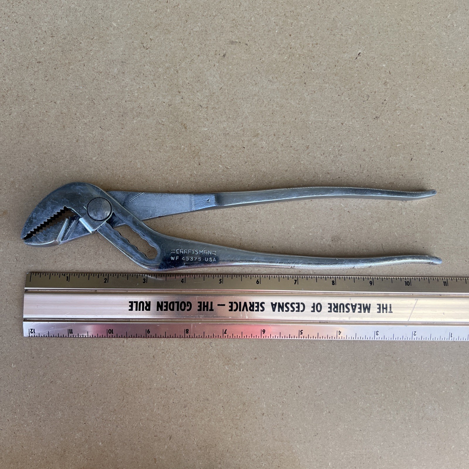 Craftsman Slip Joint Pliers 11″ Water Pump Channel Lock Style 45375 Vintage USA