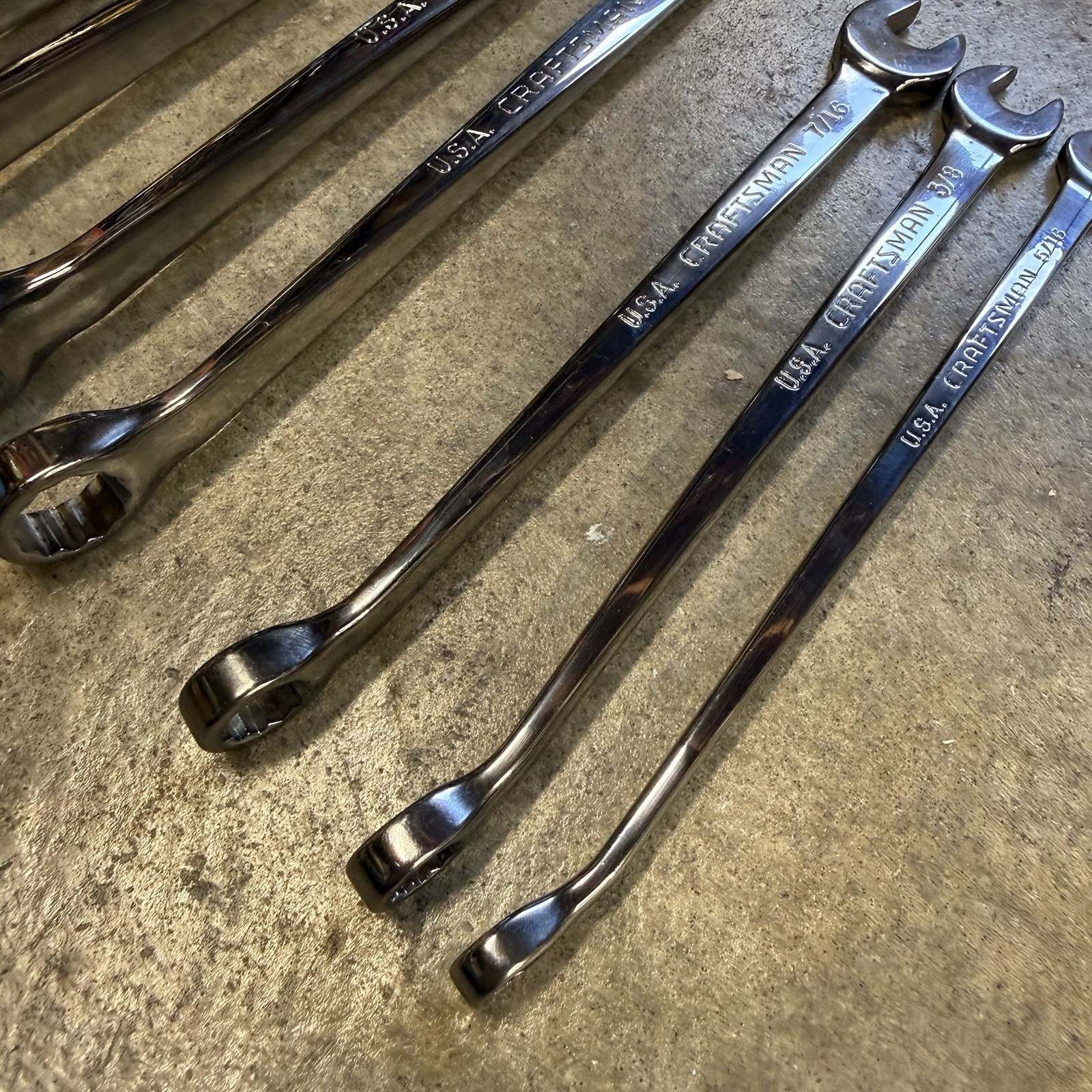 Craftsman Cross-Force SAE Combination Wrench Set NO 1/2” 7pc 5/16-3/4 USA 946520